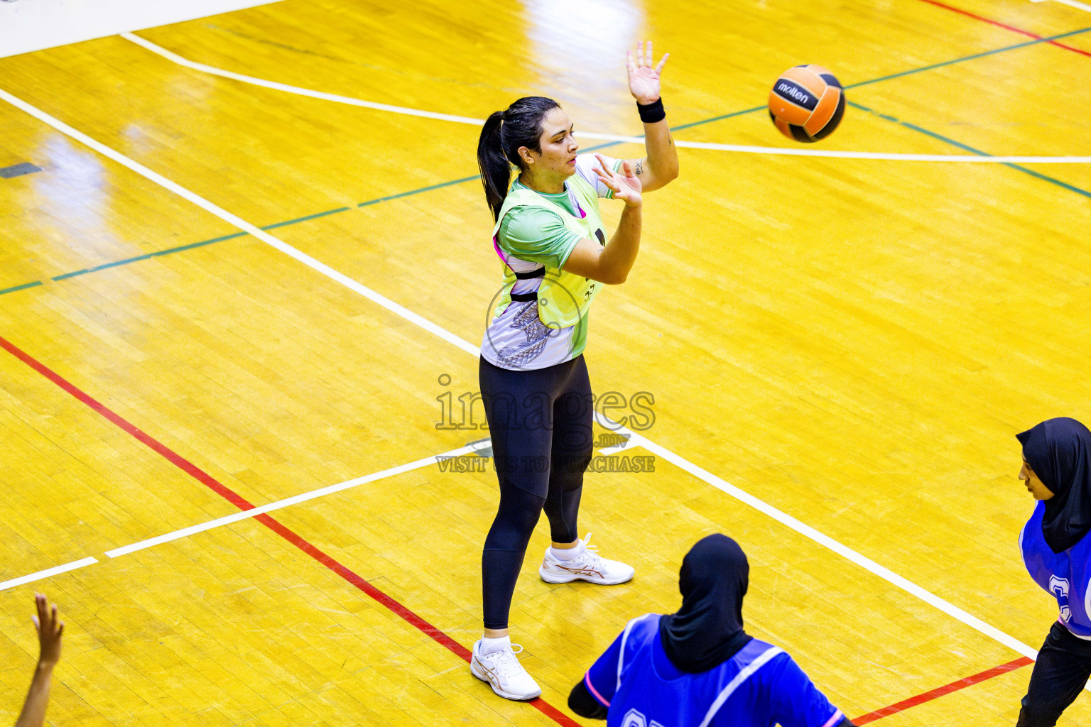 Kulhudhuffushi Youth & Recreation Club vs Sports Club Shining Star in Day 3 of 21st National Netball Tournament was held in Social Canter at Male', Maldives on Saturday, 18th May 2024. Photos: Nausham Waheed / images.mv