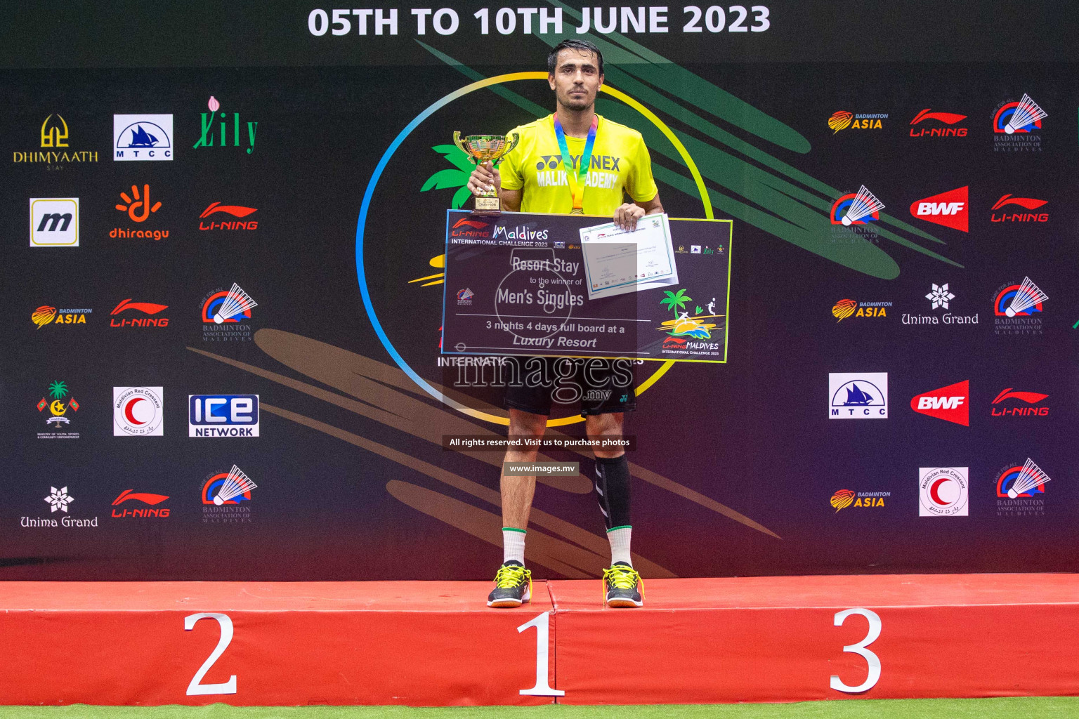 Finals of Li-Ning Maldives International Challenge 2023, was is held in Ekuveni Indoor Court, Male', Maldives on Saturday, 10th June 2023. Photos: Ismail Thoriq / images.mv