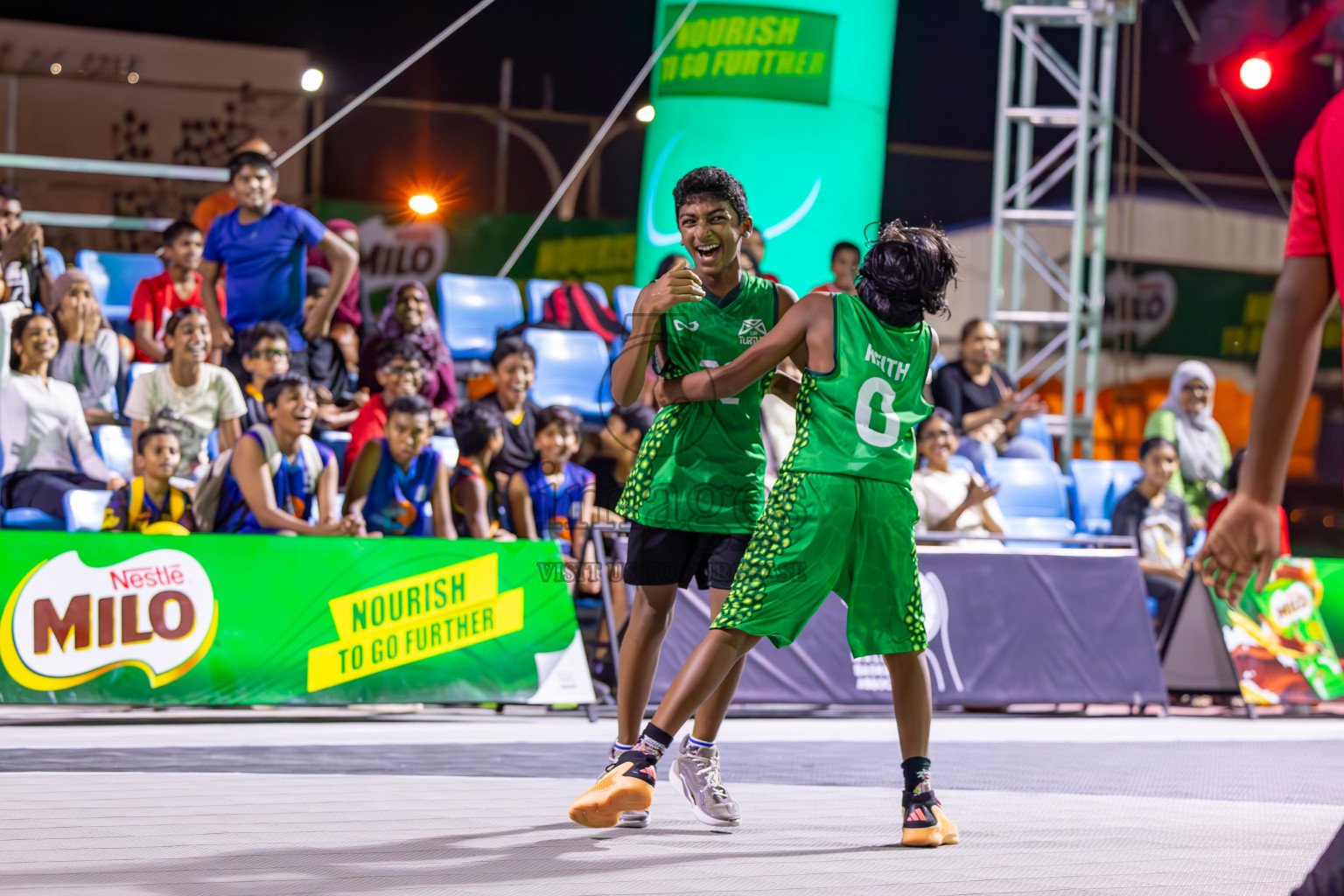 Day 3 of MILO Ramadan 3x3 Challenge 2024 was held in Ekuveni Outdoor Basketball Court at Male', Maldives on Thursday, 14th March 2024.
Photos: Ismail Thoriq / images.mv