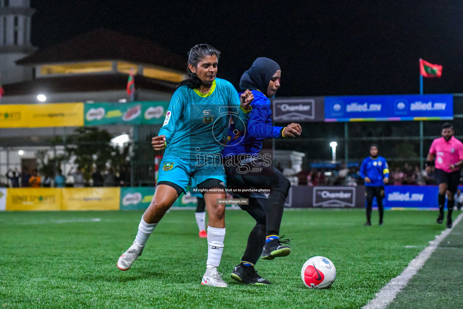 MPL vs WAMCO in Eighteen Thirty Women's Futsal Fiesta 2022 was held in Hulhumale', Maldives on Saturday, 8th October 2022. Photos: Nausham Waheed / images.mv