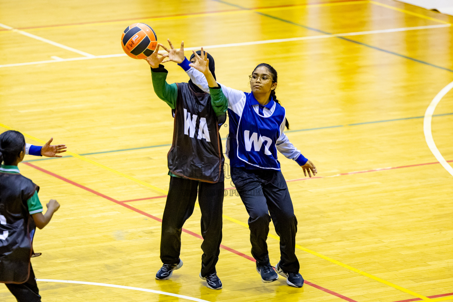 Day 3 of 25th Inter-School Netball Tournament was held in Social Center at Male', Maldives on Sunday, 11th August 2024. Photos: Nausham Waheed / images.mv