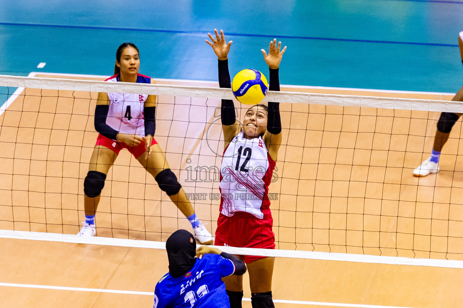 Nepal vs Maldives in Third Place Match of CAVA U20 Woman's Volleyball Championship 2024 was held in Social Center, Male', Maldives on 23rd July 2024. Photos: Nausham Waheed / images.mv