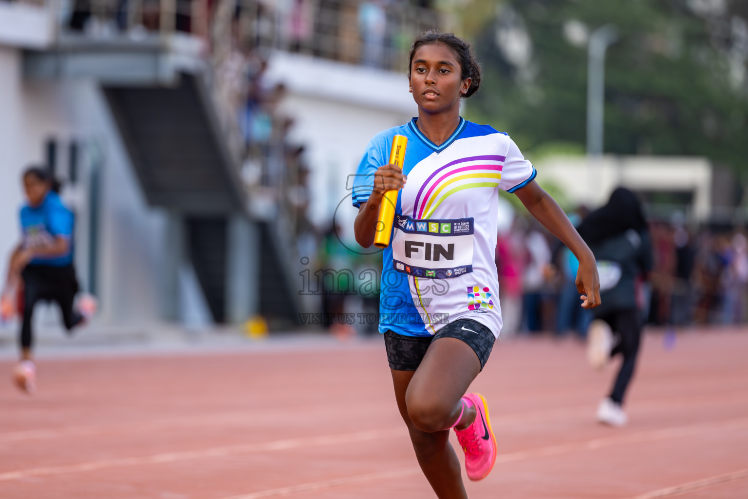 Day 5 of MWSC Interschool Athletics Championships 2024 held in Hulhumale Running Track, Hulhumale, Maldives on Wednesday, 13th November 2024. Photos by: Ismail Thoriq / Images.mv