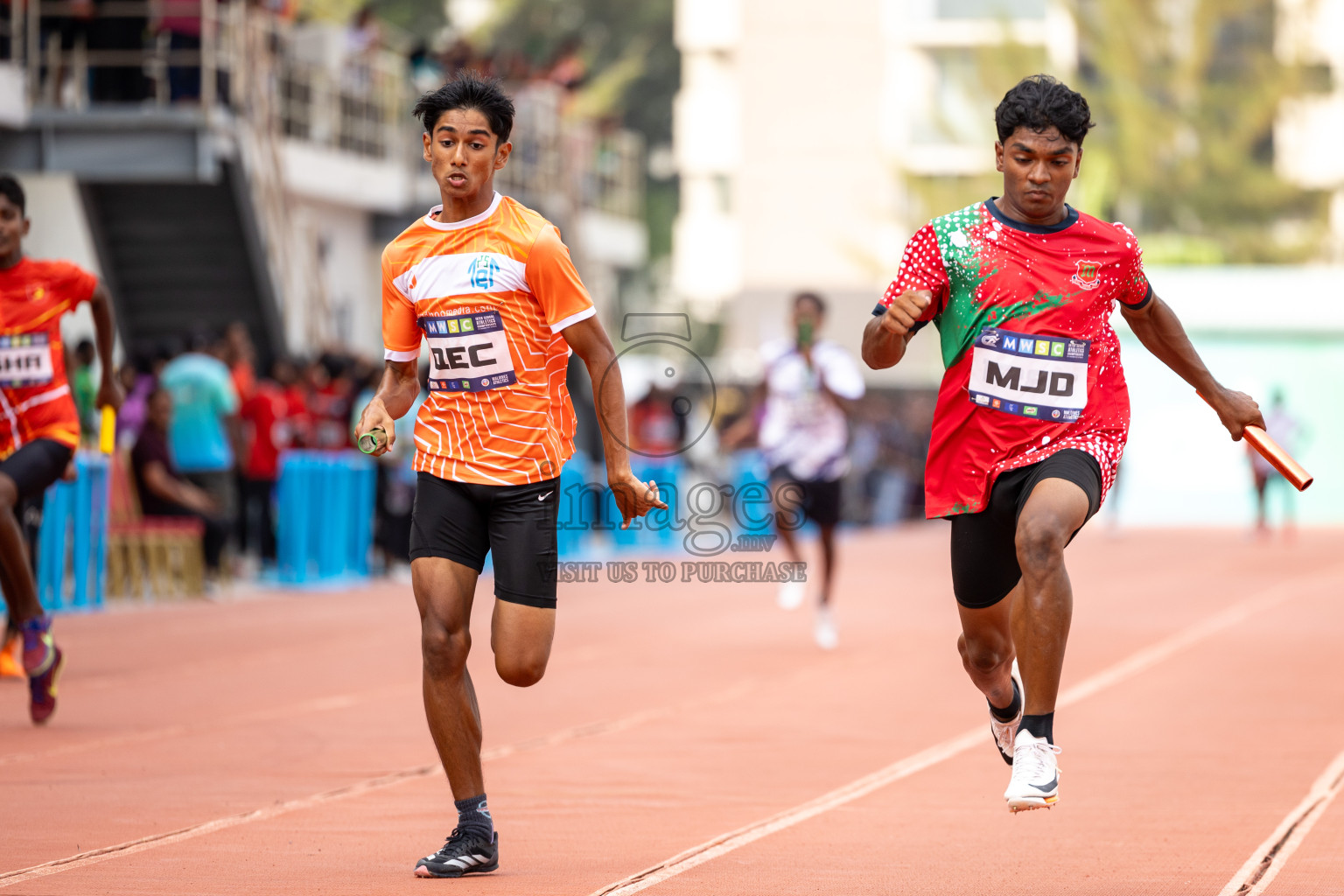 Day 6 of MWSC Interschool Athletics Championships 2024 held in Hulhumale Running Track, Hulhumale, Maldives on Thursday, 14th November 2024. Photos by: Ismail Thoriq / Images.mv