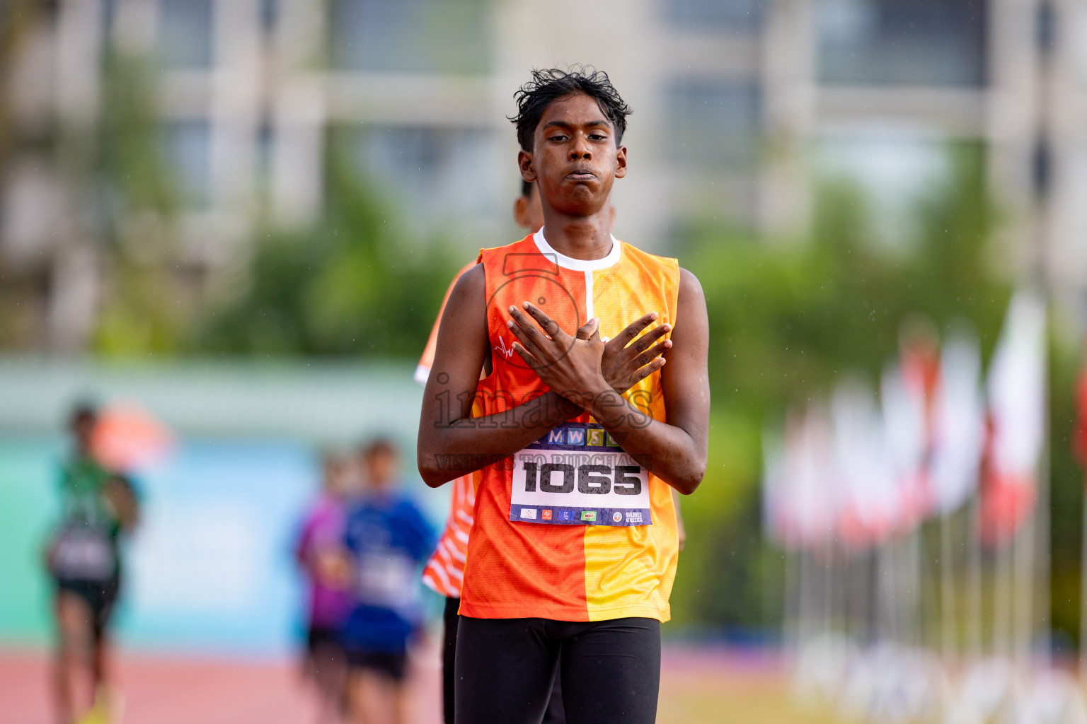 Day 3 of MWSC Interschool Athletics Championships 2024 held in Hulhumale Running Track, Hulhumale, Maldives on Monday, 11th November 2024. 
Photos by: Hassan Simah / Images.mv