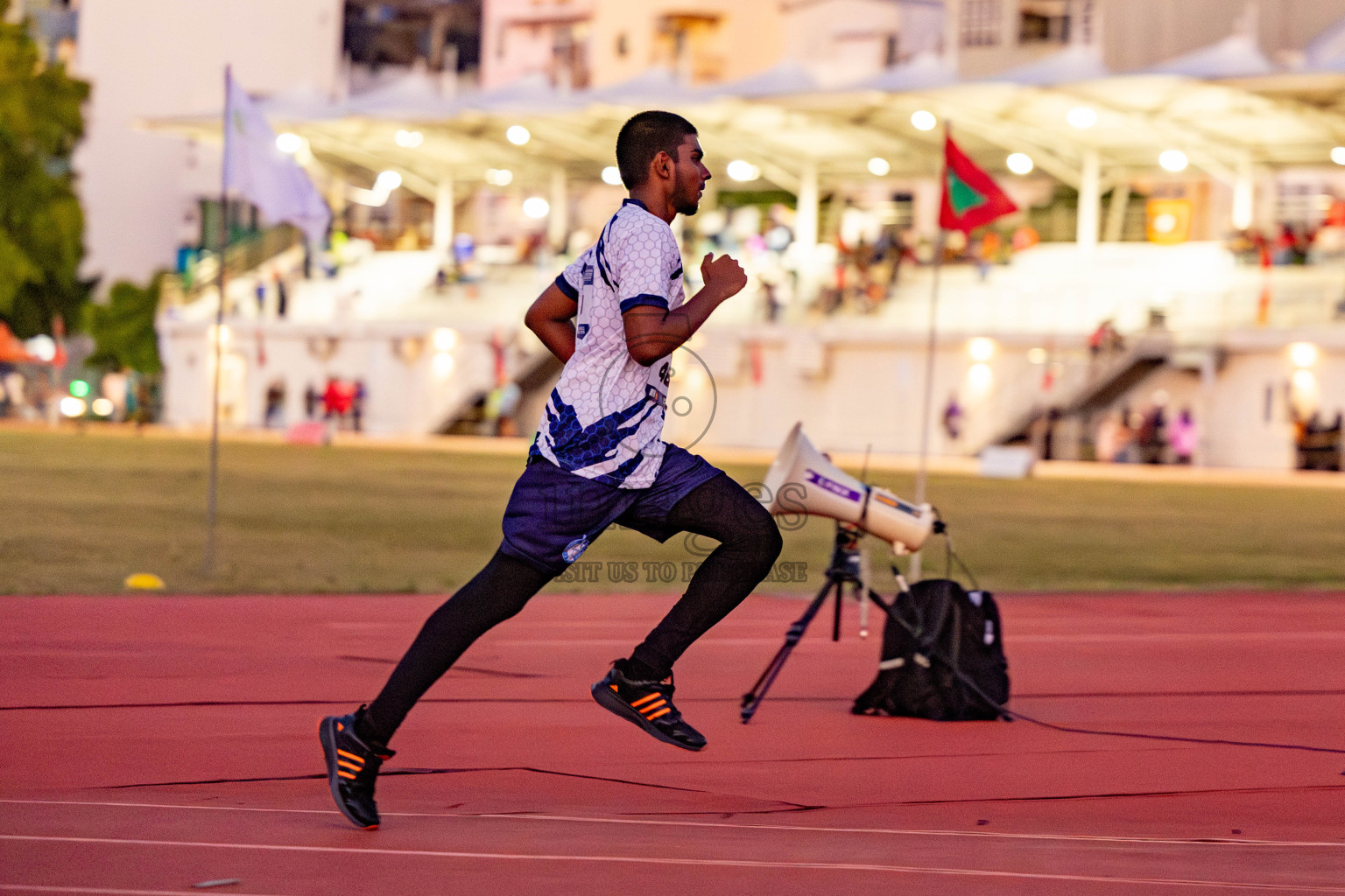 Day 1 of MWSC Interschool Athletics Championships 2024 held in Hulhumale Running Track, Hulhumale, Maldives on Saturday, 9th November 2024. 
Photos by: Hassan Simah / Images.mv