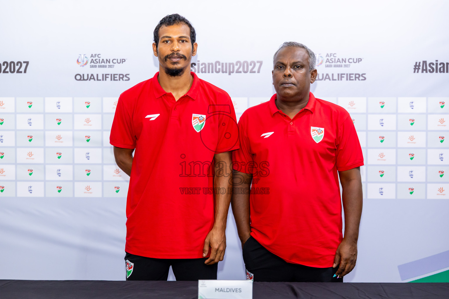Final Pre-Match Press Conference of AFC Asian Cup Saudi Arabia 2027 Qualifiers -Maldives vs Tajikistan was held at National Stadium in Male', Maldives on Monday, 13th October 2025. Photos: Nausham Waheed / images.mv