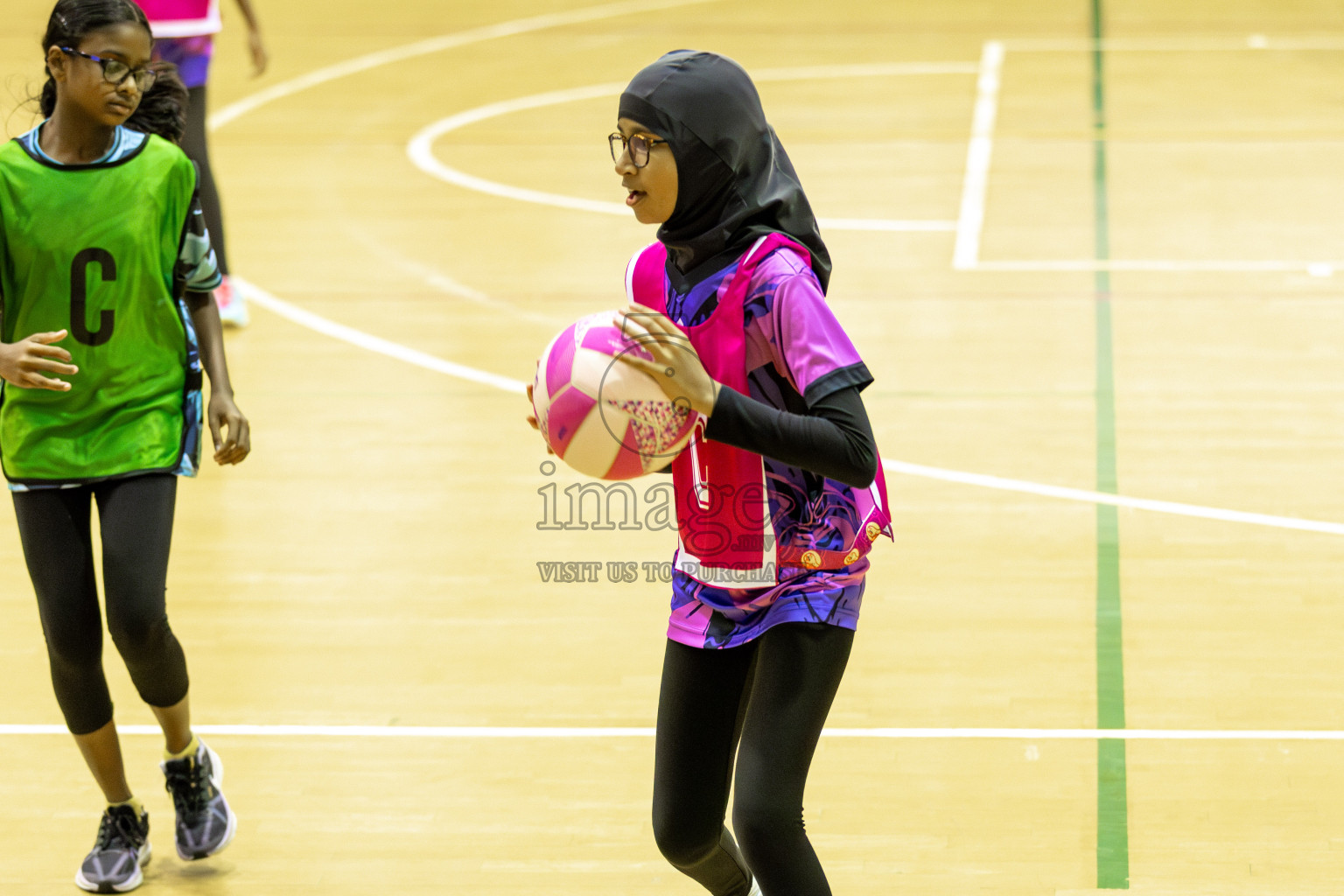 High Fluers vsN Sports Academy in Day 5 of 3rd Netball Junior Championship, held at Social Center on Thursday 23rd January 2025 . Photos: Shuu Abdul Sattar / images.mv