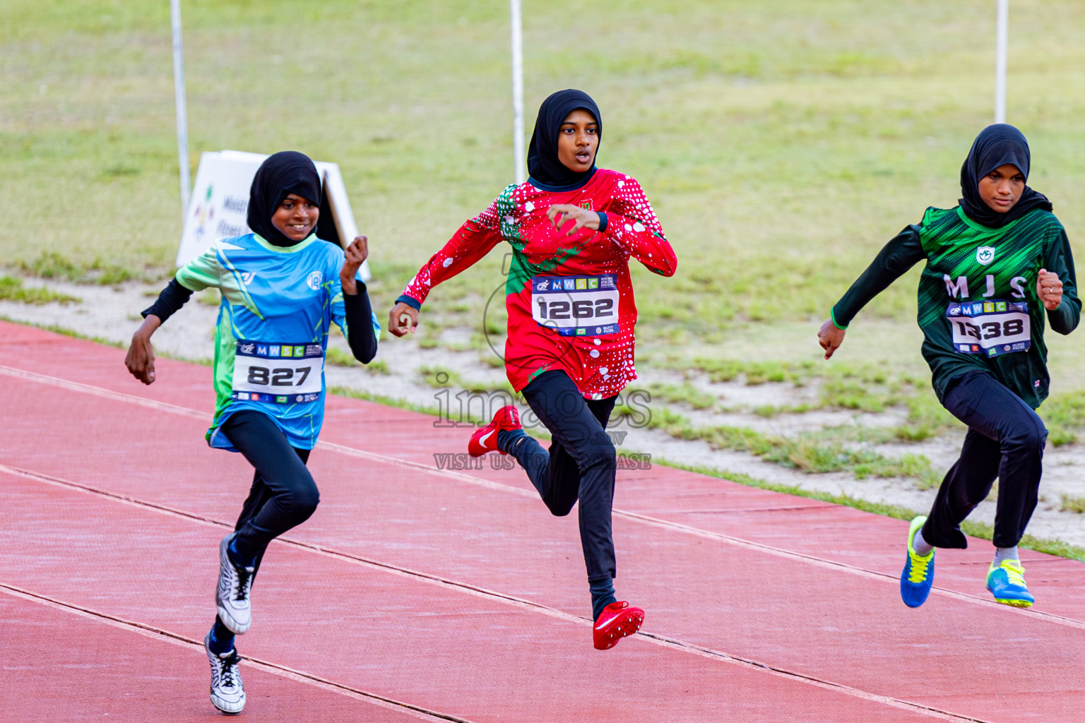 Day 3 of MWSC Interschool Athletics Championships 2024 held in Hulhumale Running Track, Hulhumale, Maldives on Monday, 11th November 2024. Photos by: Nausham Waheed / Images.mv