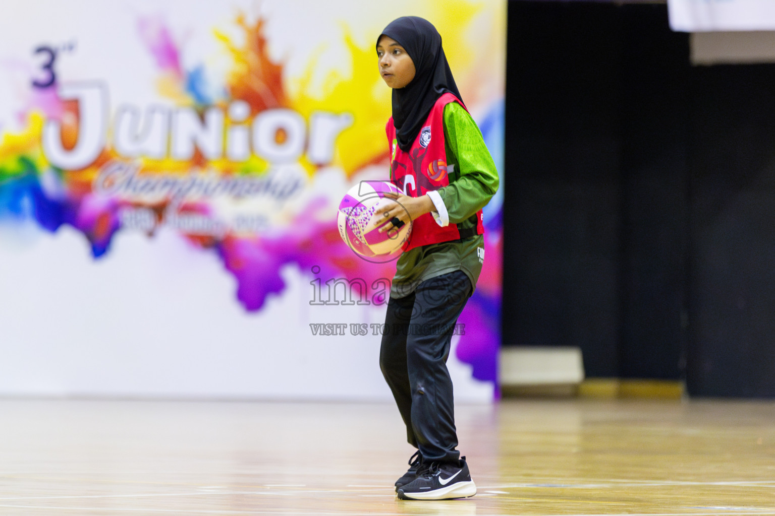 FIONTI Sports Club vs FIONTI Sports Academy  (U13) in Day 1 of 3rd Junior Championship - Netball association of Maldives, held at Social Center on 19th January 2025 . Photos by Shuu Abdul Sattar / Images.mv