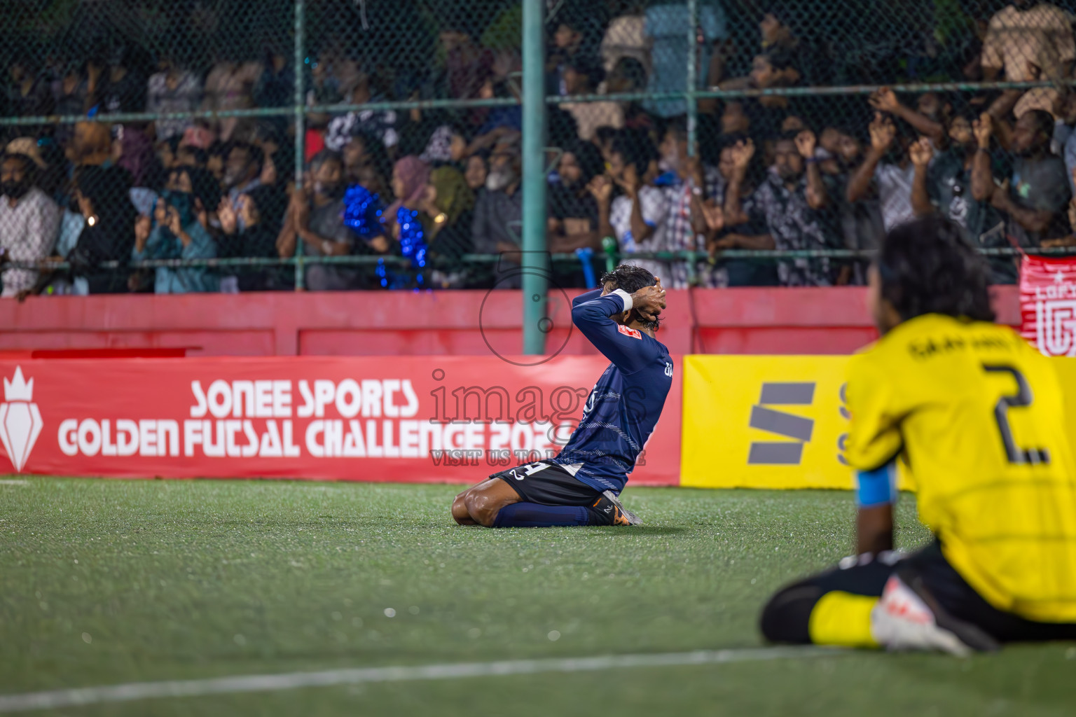 K Gaafaru vs B Eydhafushi in Semi Finals of Golden Futsal Challenge 2024 which was held on Friday, 1st March 2024, in Hulhumale', Maldives.
Photos: Ismail Thoriq / images.mv