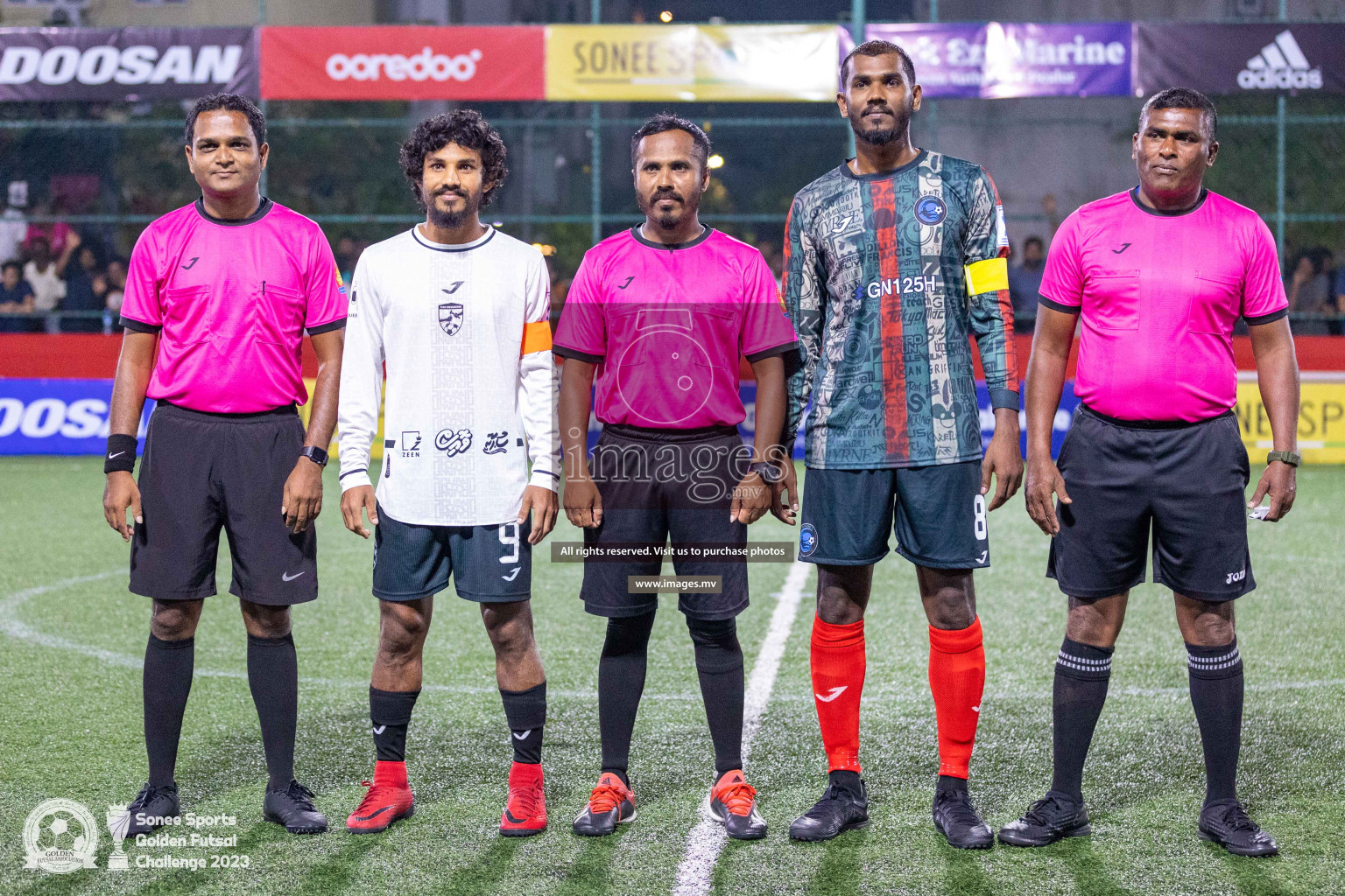 R. Inguraidhoo vs R. Innamadhoo in Day 4 of Golden Futsal Challenge 2023 on 08 February 2023 in Hulhumale, Male, Maldives