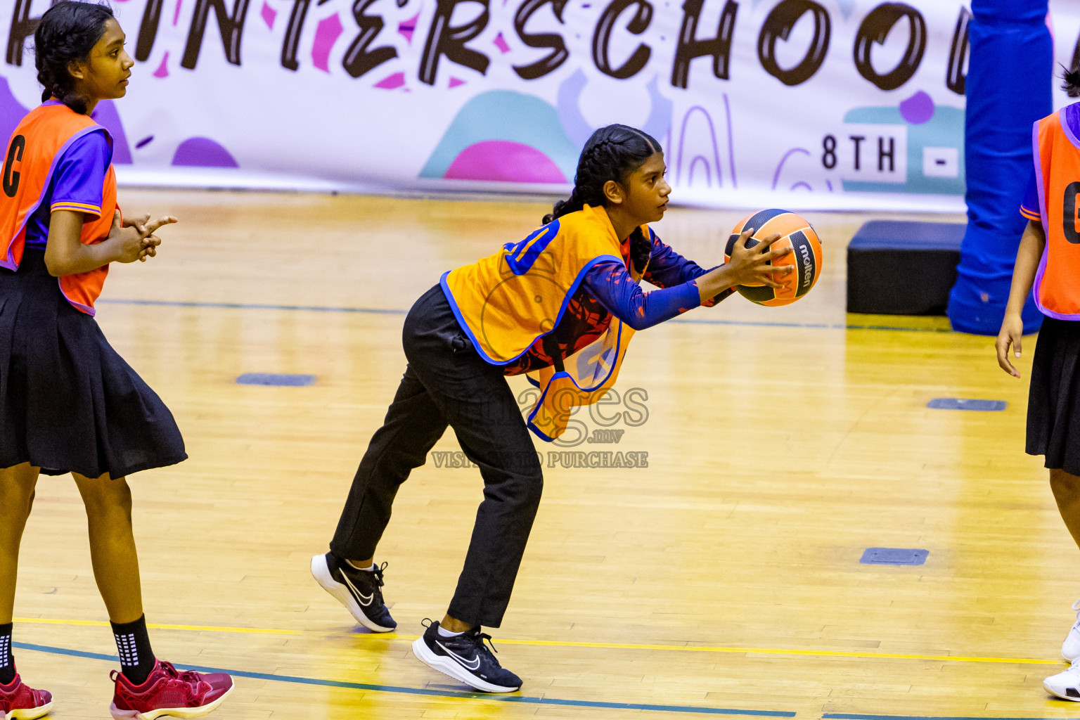 Day 11 of 25th Inter-School Netball Tournament was held in Social Center at Male', Maldives on Wednesday, 21st August 2024. Photos: Nausham Waheed / images.mv