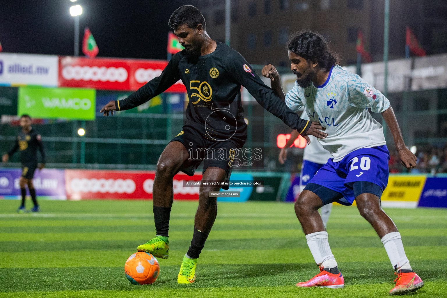 Prison Club vs MACL in the Quarter Finals of Club Maldives 2021 held at Hulhumale;, on 12th December 2021 Photos: Ismail Thoriq / images.mv