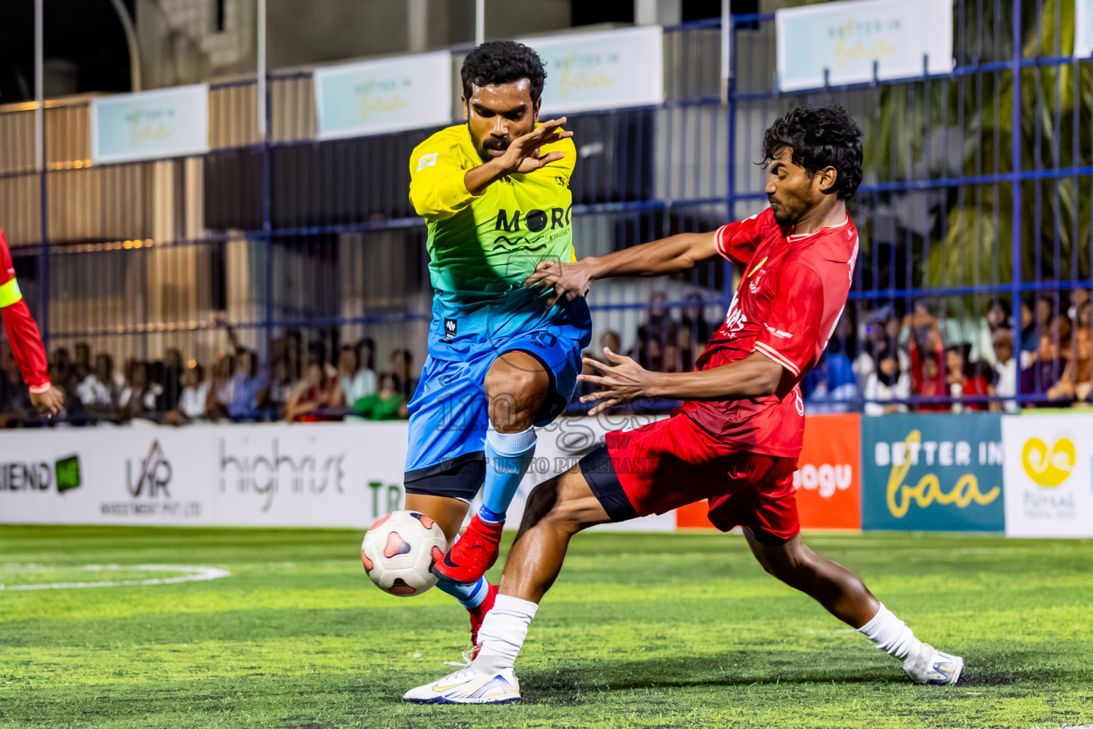 Eydhafushi vs Kihaadhoo in Day 2 of Better in Baa Futsal Fiesta 2025 Men's division held in B. Eydhafushi, Maldives on Thursday, 6th November 2025. Photos: Nausham Waheed / images.mv
