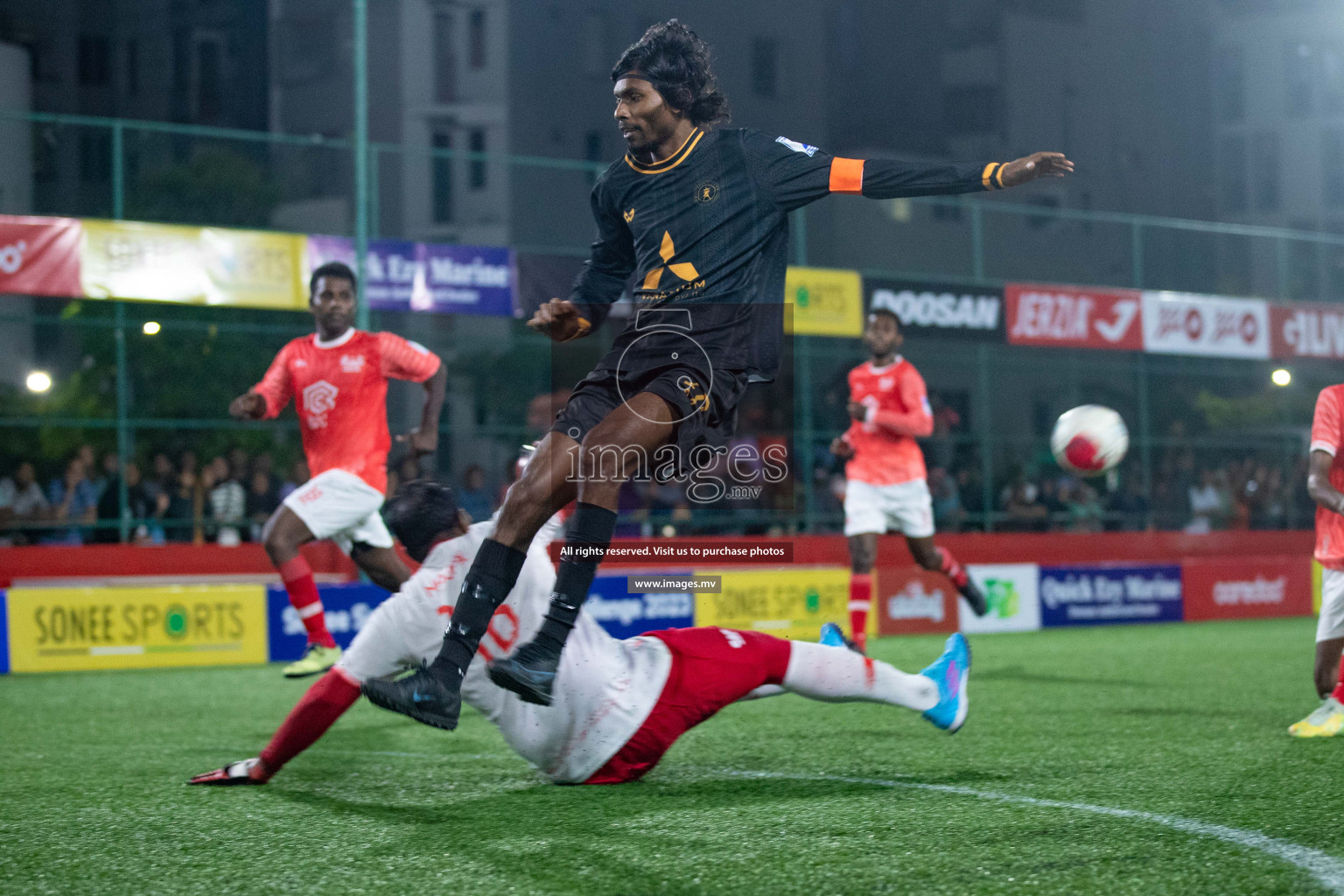 HA. Maarandhoo vs HA. Thuraakunu in Day 3 of Golden Futsal Challenge 2023 on 07 February 2023 in Hulhumale, Male, Maldives