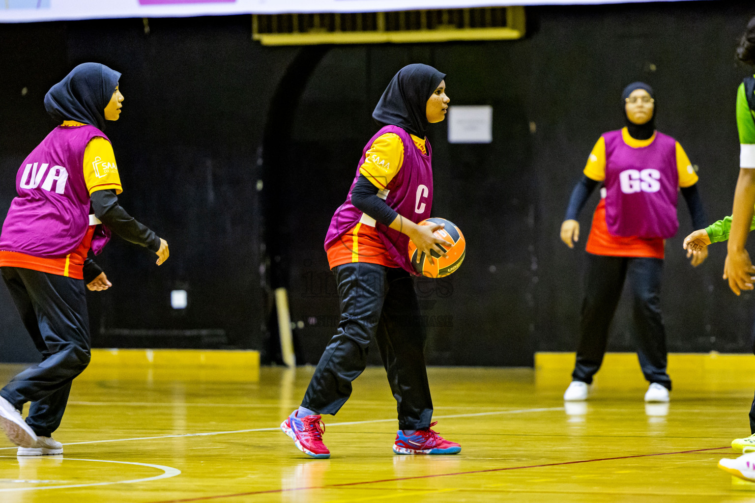 Day 3 of 25th Inter-School Netball Tournament was held in Social Center at Male', Maldives on Sunday, 11th August 2024. Photos: Nausham Waheed / images.mv