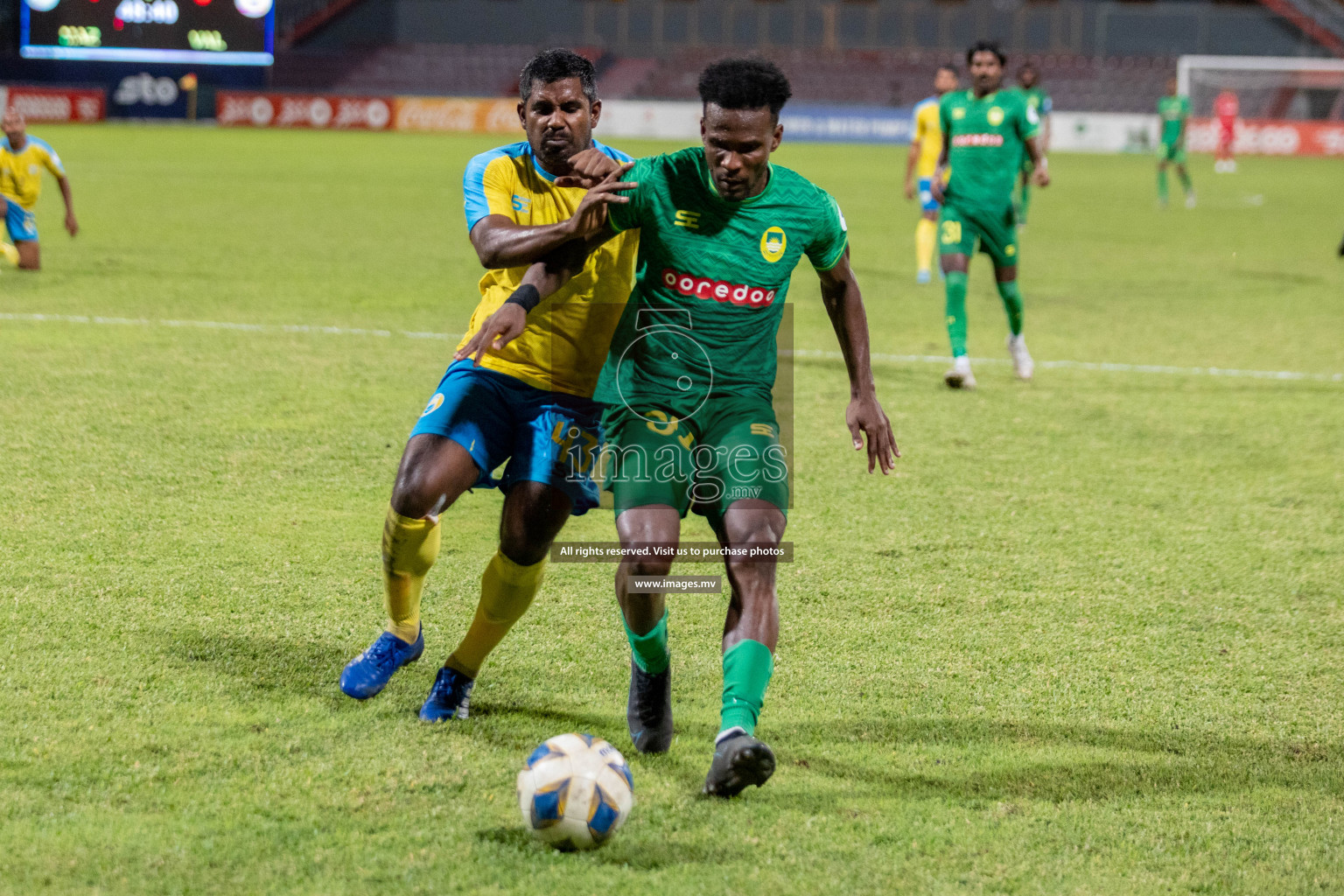 Club Valencia vs Maziya SRC in Ooredoo Dhivehi Premier League 2021/22 on 06 July 2022, held in National Football Stadium, Male', Maldives