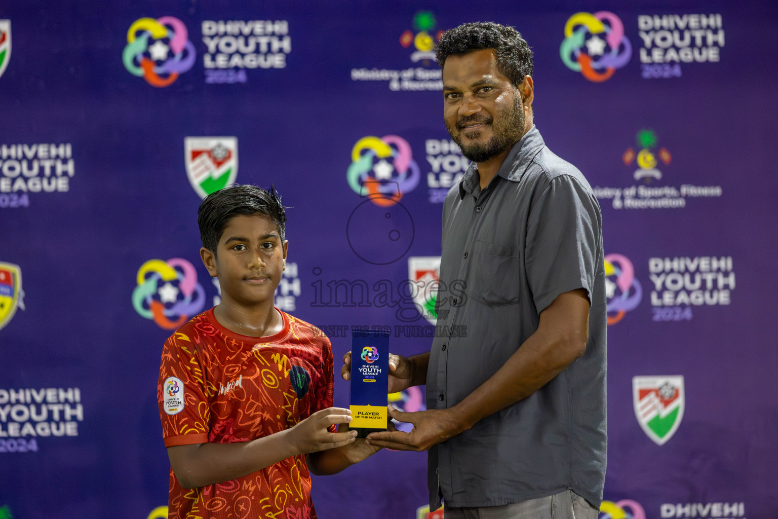 SUS vs Huriyya (U12) in Dhivehi Youth League 2024 - Day 2. Matches held at Henveiru Stadium on 22nd November 2024 , Friday. Photos: Shuu Abdul Sattar/ Images.mv