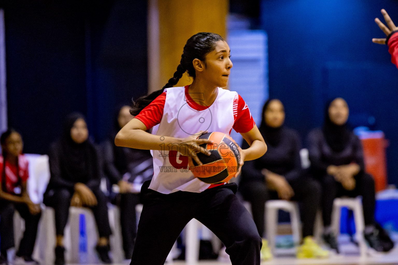 Day 13 of 25th Inter-School Netball Tournament was held in Social Center at Male', Maldives on Saturday, 24th August 2024. Photos: Hassan Simah / images.mv