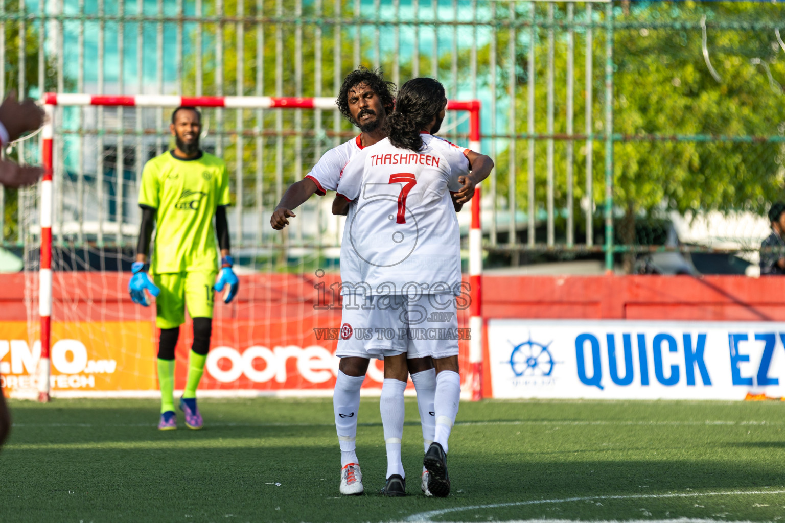 K. Huraa vs K. Himmafushi in Day 19 of Golden Futsal Challenge 2024 was held on Friday, 2nd February 2024 in Hulhumale', Maldives 
Photos: Hassan Simah / images.mv