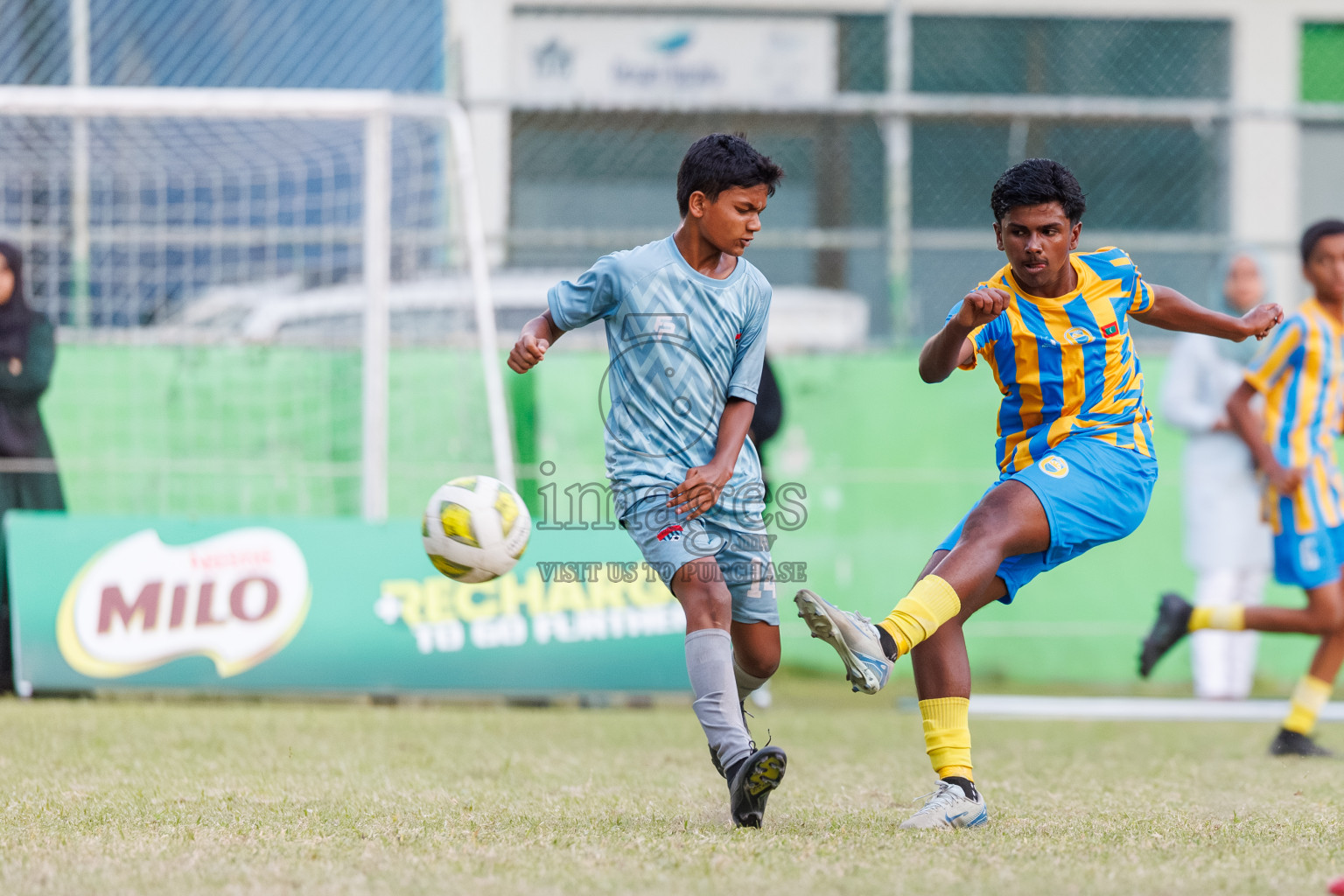Day 4 of MILO Academy Championship 2025 (U14) was held on Sunday, 2nd November 2025 at Henveiru Football Grounds, Male', Maldives . 
Photos: Hassan Simah / images.mv