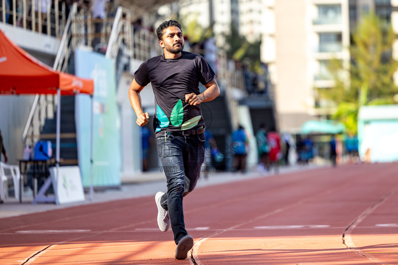 Day 1 of MWSC Interschool Athletics Championships 2024 held in Hulhumale Running Track, Hulhumale, Maldives on Saturday, 9th November 2024. 
Photos by: Hassan Simah / Images.mv