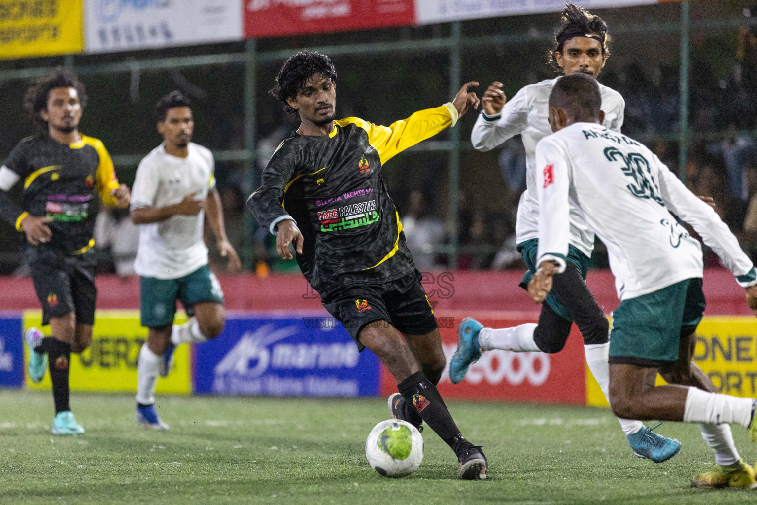 L Kalaidhoo vs L Maabaidhoo in Day 7 of Golden Futsal Challenge 2024 was held on Saturday, 20th January 2024, in Hulhumale', Maldives Photos: Nausham Waheed / images.mv