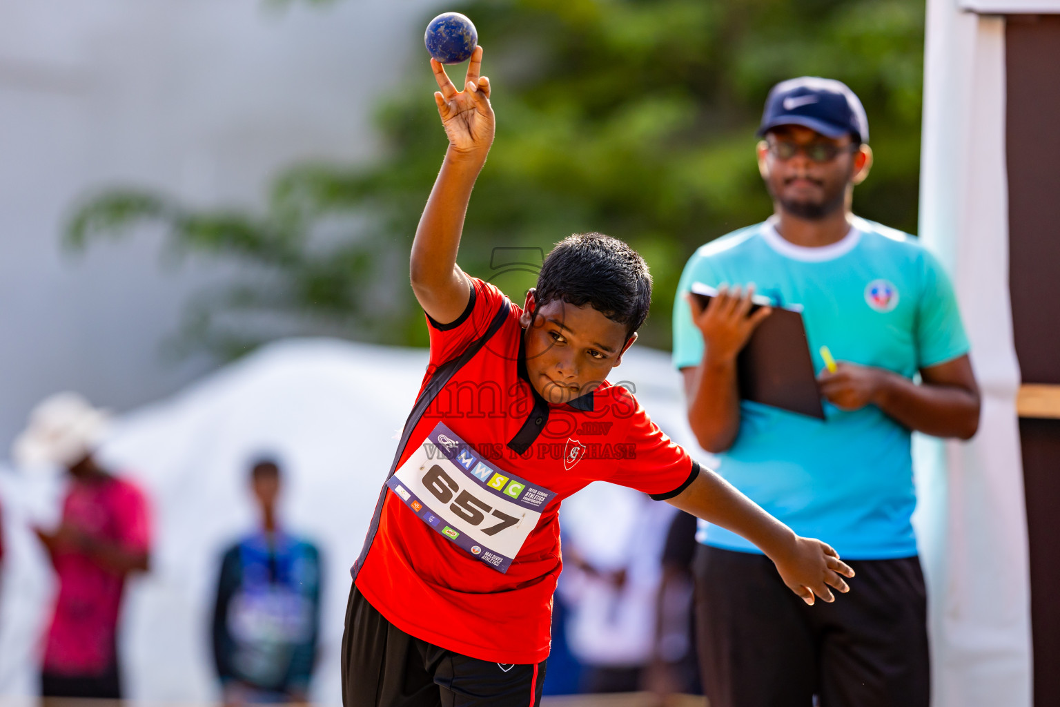 Day 4 of MWSC Interschool Athletics Championships 2024 held in Hulhumale Running Track, Hulhumale, Maldives on Tuesday, 12th November 2024. Photos by: Nausham Waheed / Images.mv