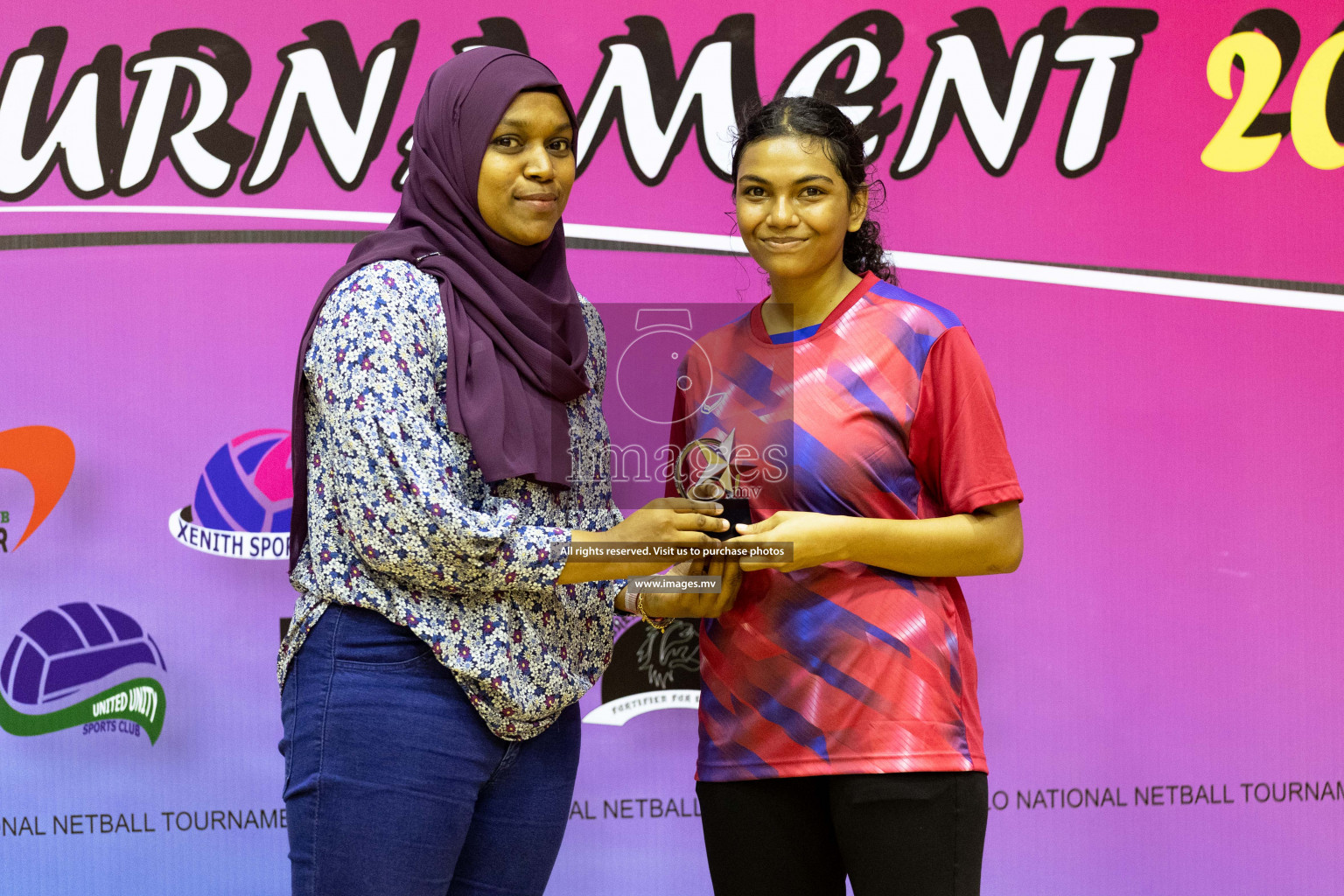 Sports Club Skylark vs United Unity Sports Club in the Milo National Netball Tournament 2022 on 19 July 2022, held in Social Center, Male', Maldives. Photographer: Shuu / Images.mv