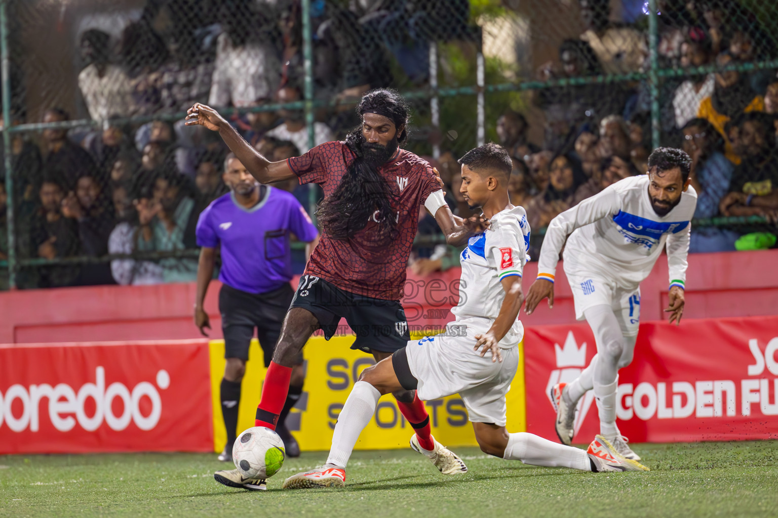 Vilimale vs S Hithadhoo in Quarter Finals of Golden Futsal Challenge 2024 which was held on Friday, 1st March 2024, in Hulhumale', Maldives Photos: Ismail Thoriq / images.mv