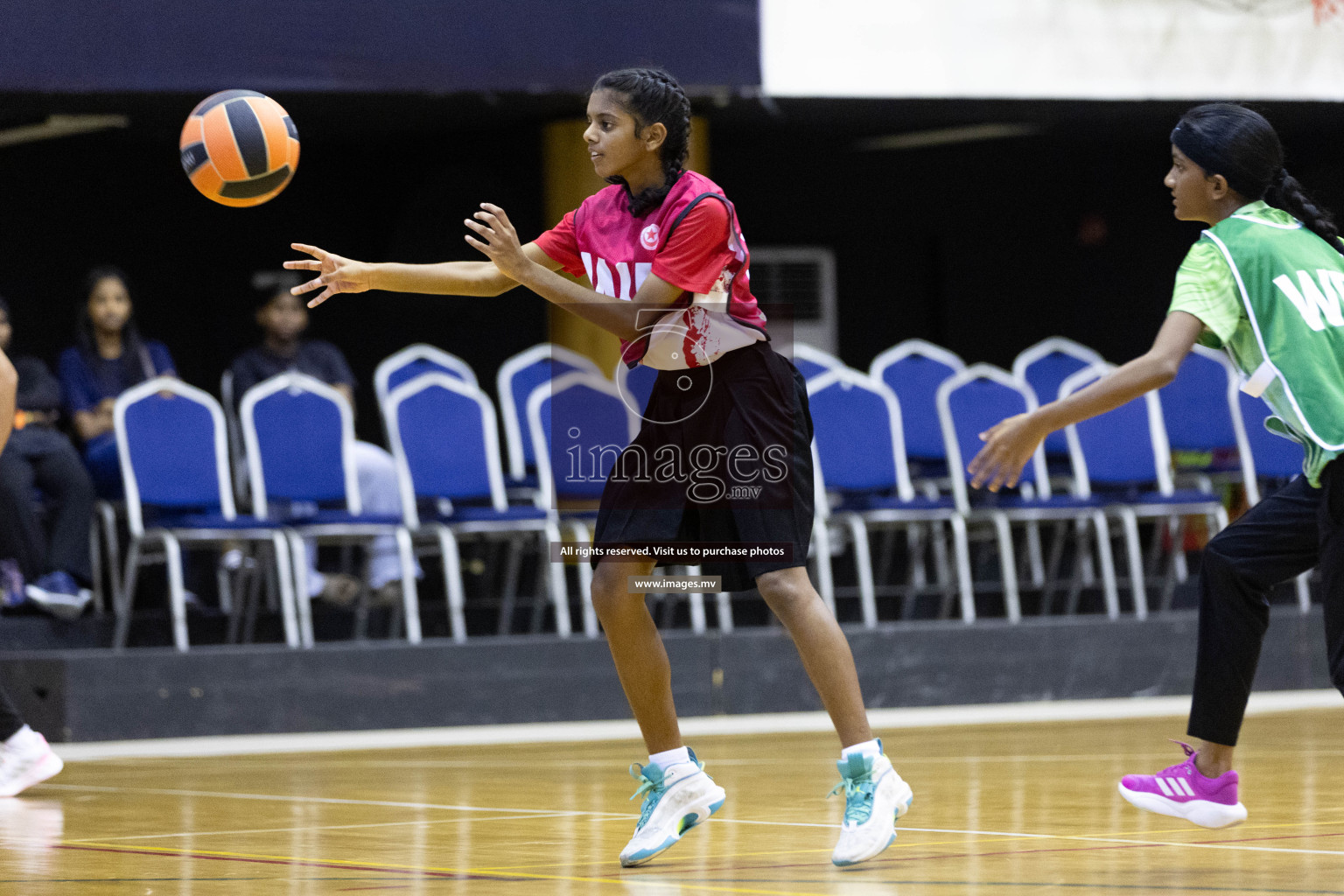 Day 10 of 24th Interschool Netball Tournament 2023 was held in Social Center, Male', Maldives on 5th November 2023. Photos: Nausham Waheed / images.mv