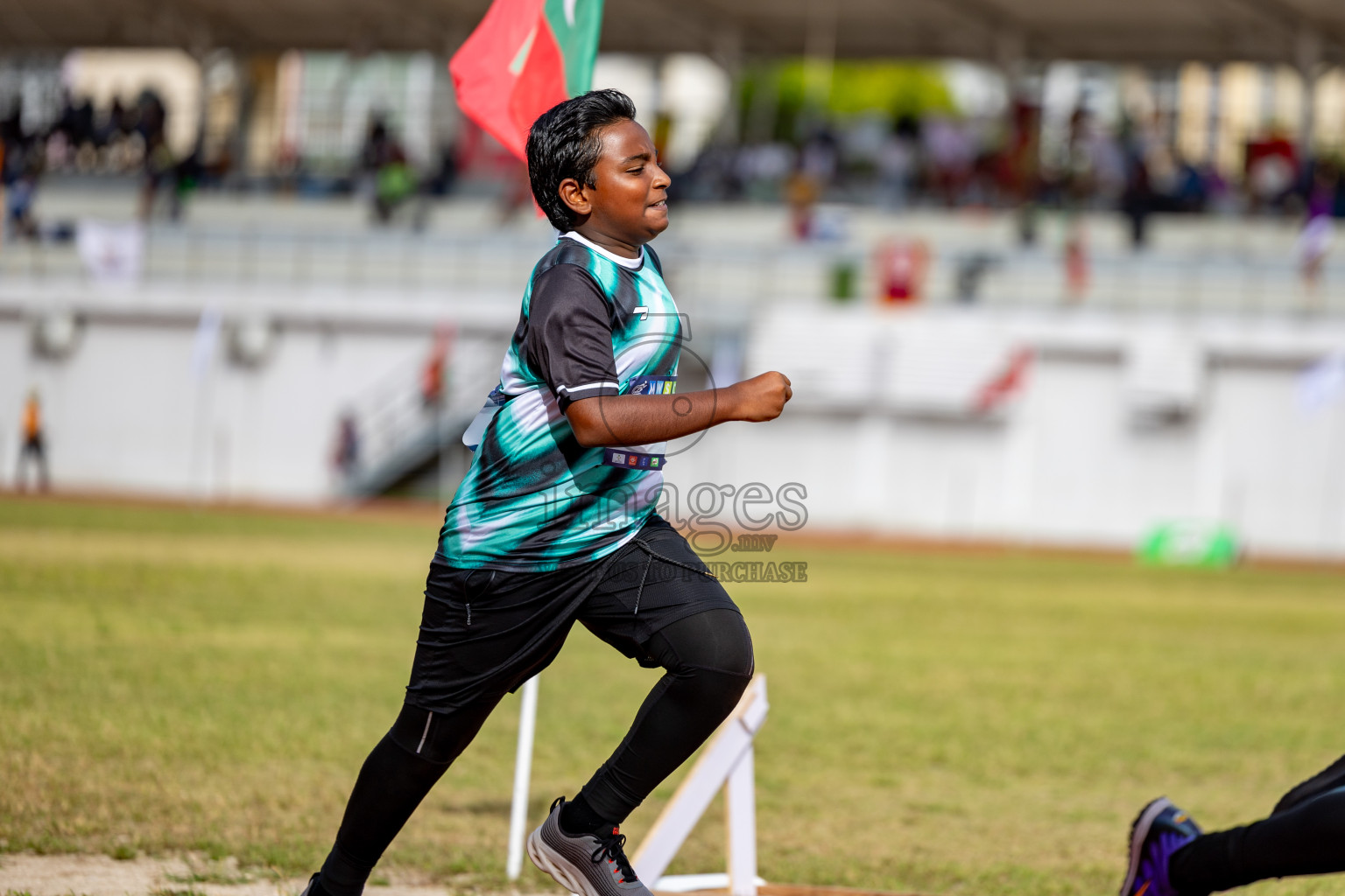 Day 2 of MWSC Interschool Athletics Championships 2024 held in Hulhumale Running Track, Hulhumale, Maldives on Sunday, 10th November 2024. 
Photos by: Hassan Simah / Images.mv