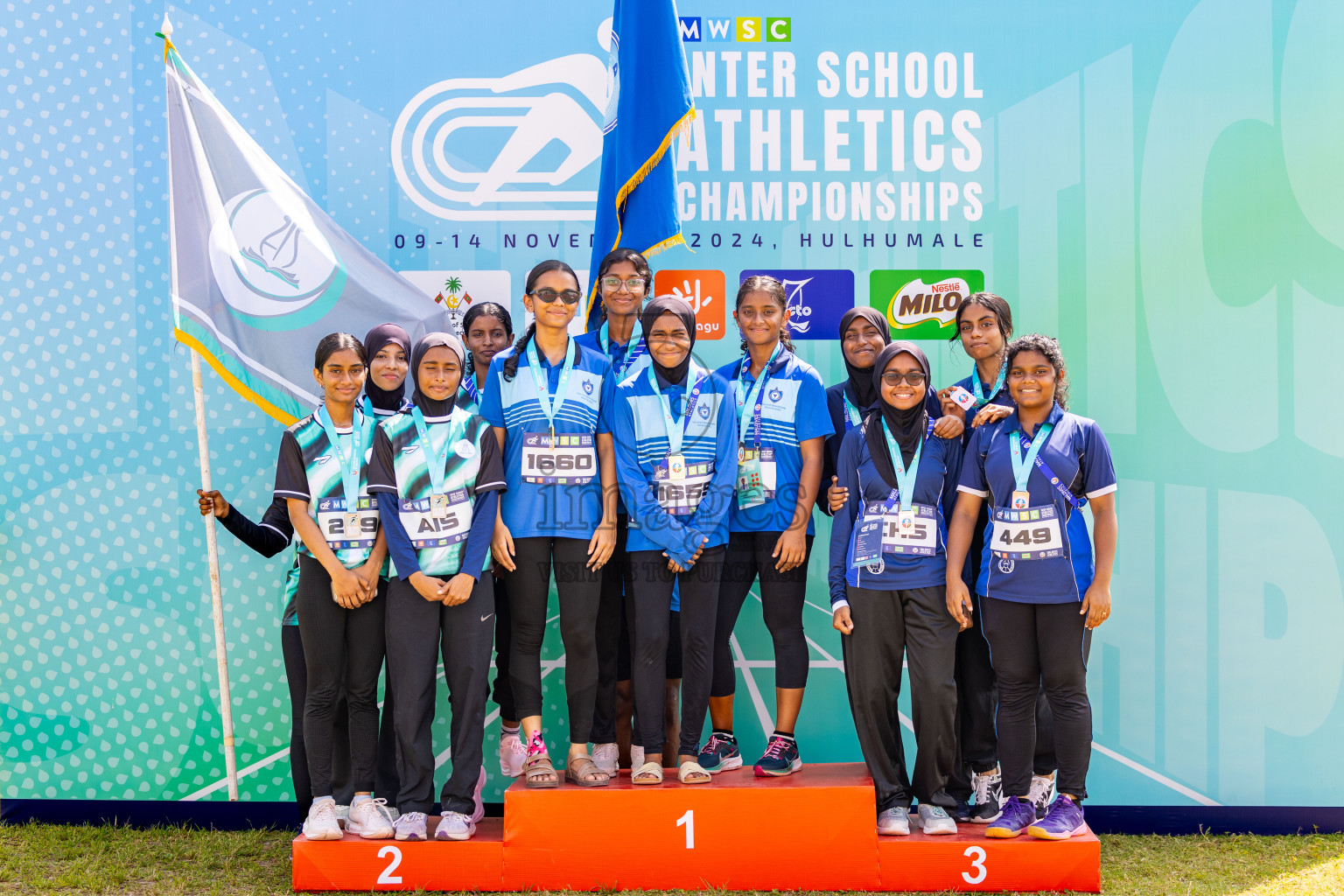 Day 6 of MWSC Interschool Athletics Championships 2024 held in Hulhumale Running Track, Hulhumale, Maldives on Thursday, 14th November 2024. Photos by: Ismail Thoriq / Images.mv