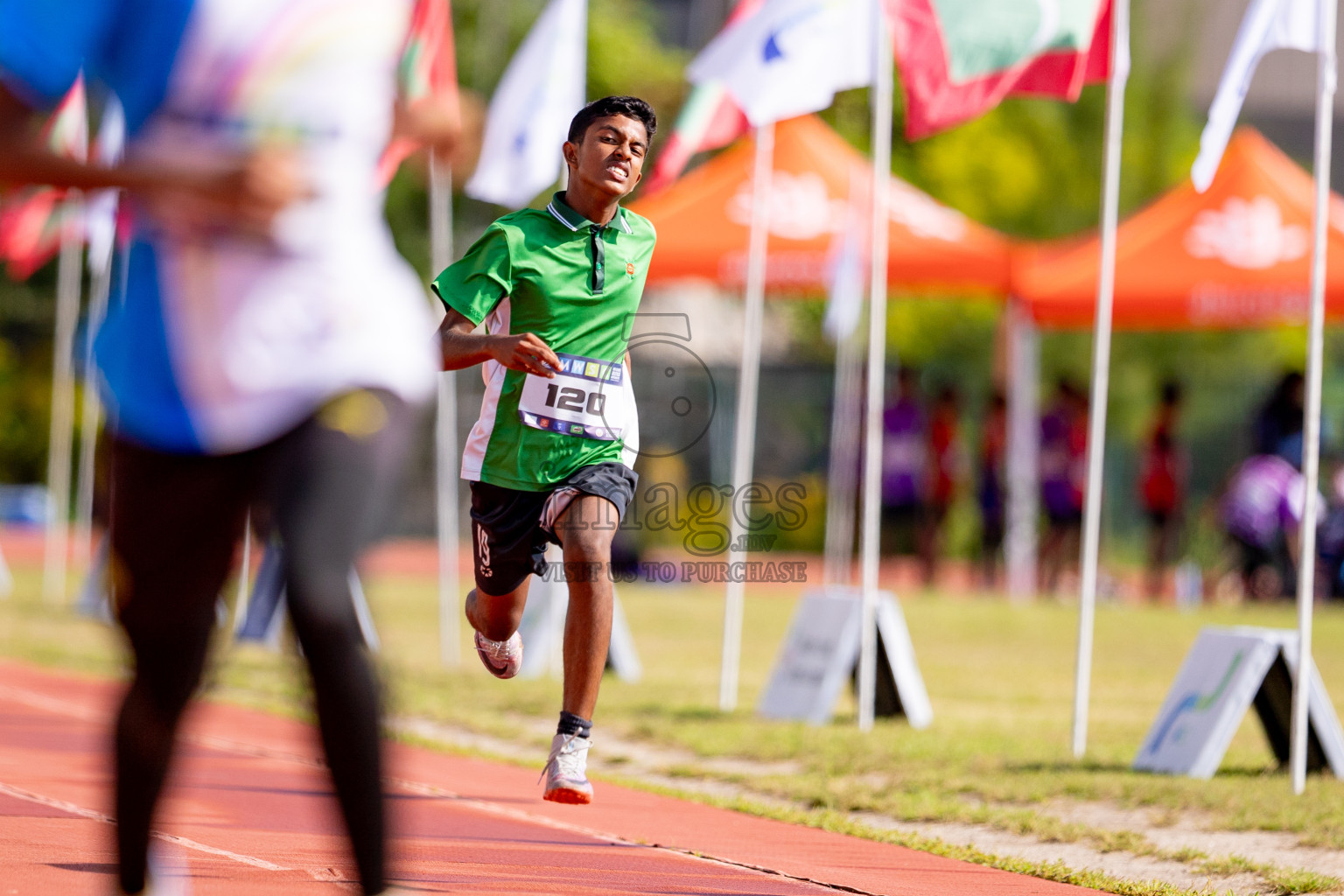 Day 3 of MWSC Interschool Athletics Championships 2024 held in Hulhumale Running Track, Hulhumale, Maldives on Monday, 11th November 2024. 
Photos by: Hassan Simah / Images.mv