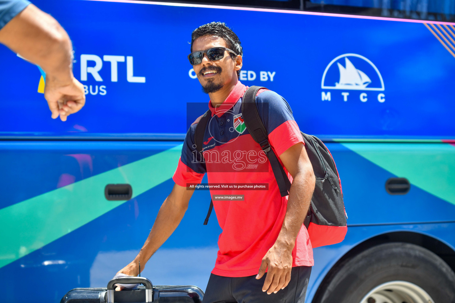 The Senior Men's National Team depart to Japan Training Camp from Maafannu Bus Terminal, Male', Maldives on 5th June 2023 Photos: Nausham Waheed/ Images.mv