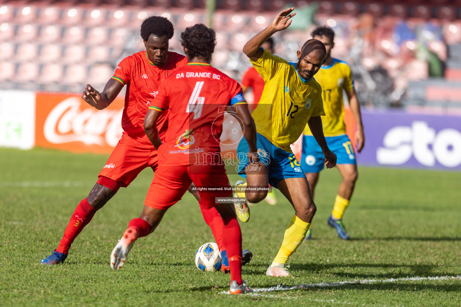 Club Valencia vs De Grande Sports Club in Ooredoo Dhivehi Premier League 2021/22 on 16th July 2022, held in National Football Stadium, Male', Maldives Photos: Hassan Simah/ Images mv