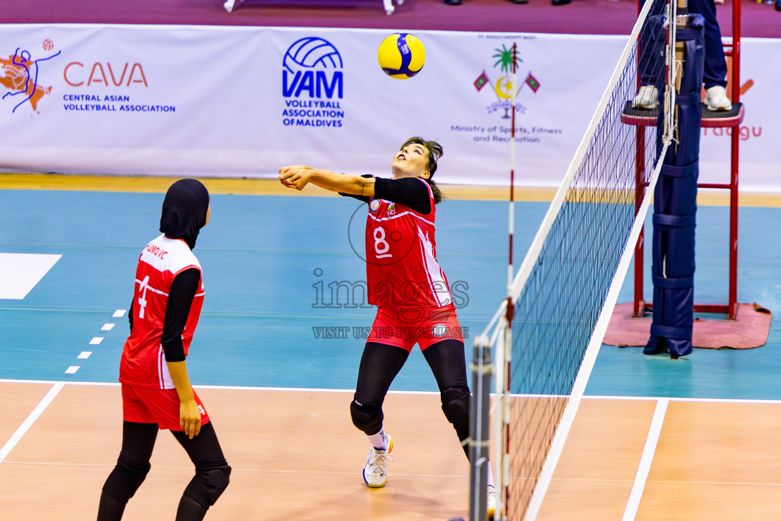 Nepal Police Club vs Humo VC in the Final of CAVA Woman's Volleyball Club Championship 2024 was held in Social Center, Male', Maldives on Saturday, 21st September 2024. Photos: Nausham Waheed / images.mv