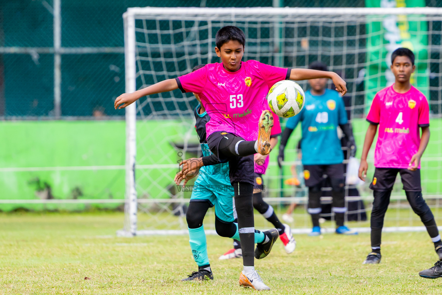 Day 1 of MILO Academy Championship 2025 (U-12) was held at Henveiru Stadium in Male', Maldives on Thursday, 1st May 2025. Photos: Nausham Waheed / images.mv