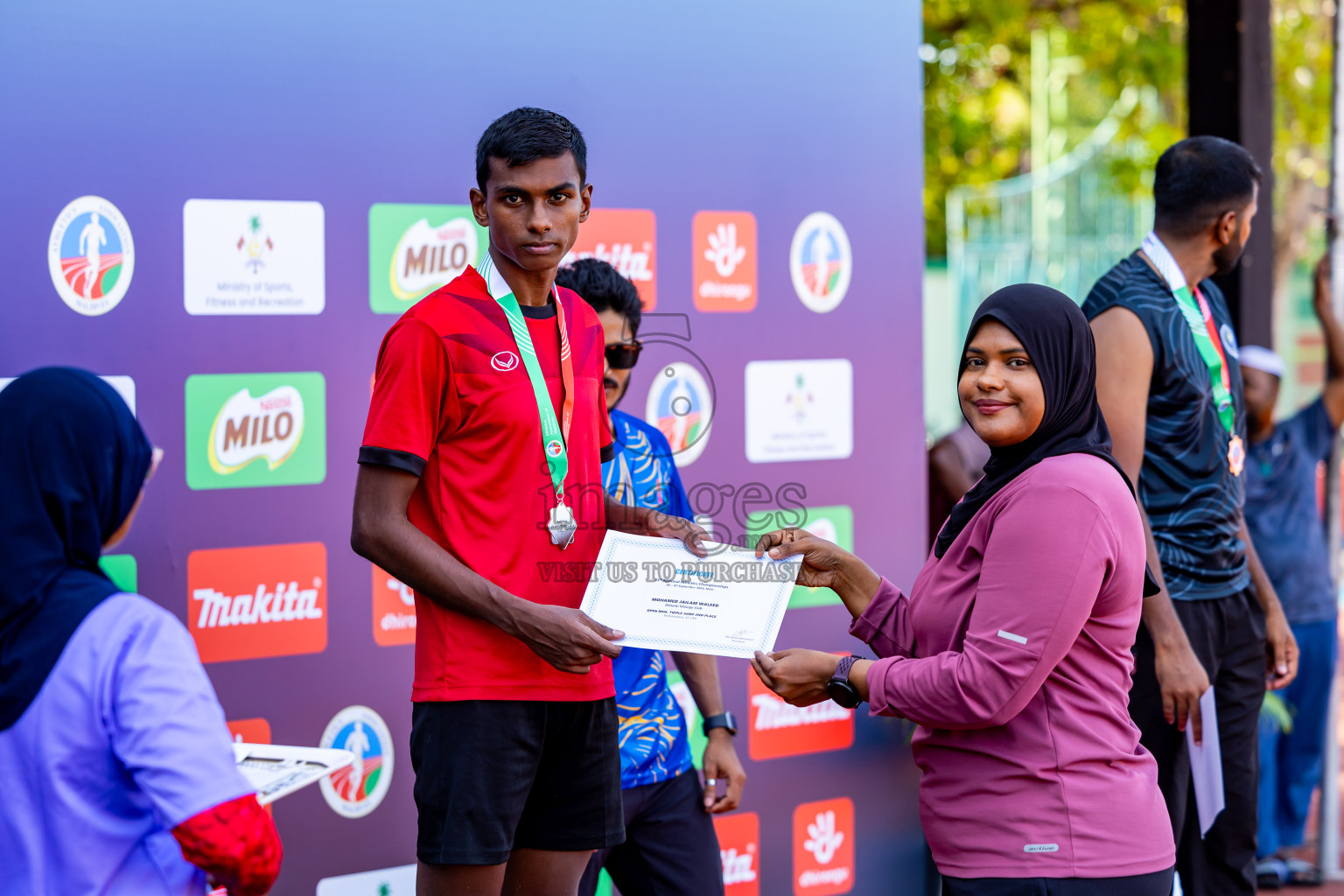 Day 1 of 33rd National Athletics Championship was held in Ekuveni Track at Male', Maldives on Thursday, 5th September 2024. Photos: Nausham Waheed / images.mv