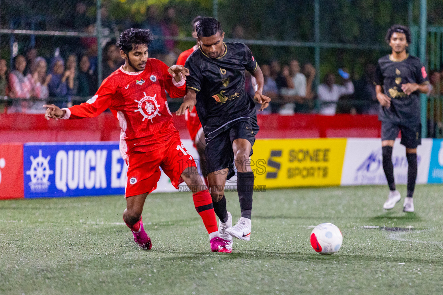 HA Maarandhoo vs HA Utheem in Day 17 of Golden Futsal Challenge 2024 was held on Wednesday, 31st January 2024, in Hulhumale', Maldives Photos: Hassan Simah / images.mv