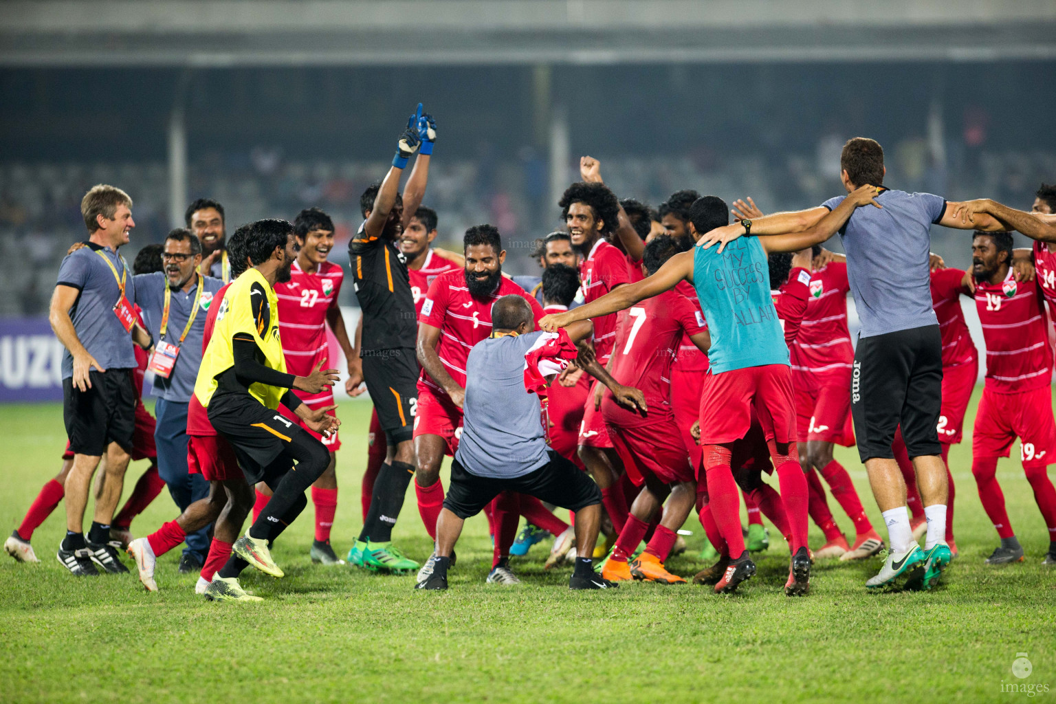 India vs Maldives in SAFF Suzuki Cup 2018 Finals in Dhaka, Bangladesh, Saturday, September 15, 2018. (Images.mv Photo/Hussain Sinan)