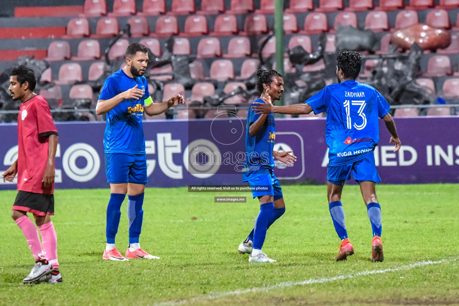 Kuda henveiru united vs Capital City Sports Club in the 2nd Division 2022 on 25th July 2022, held in National Football Stadium, Male', Maldives Photos: Nausham Waheed / Images.mv