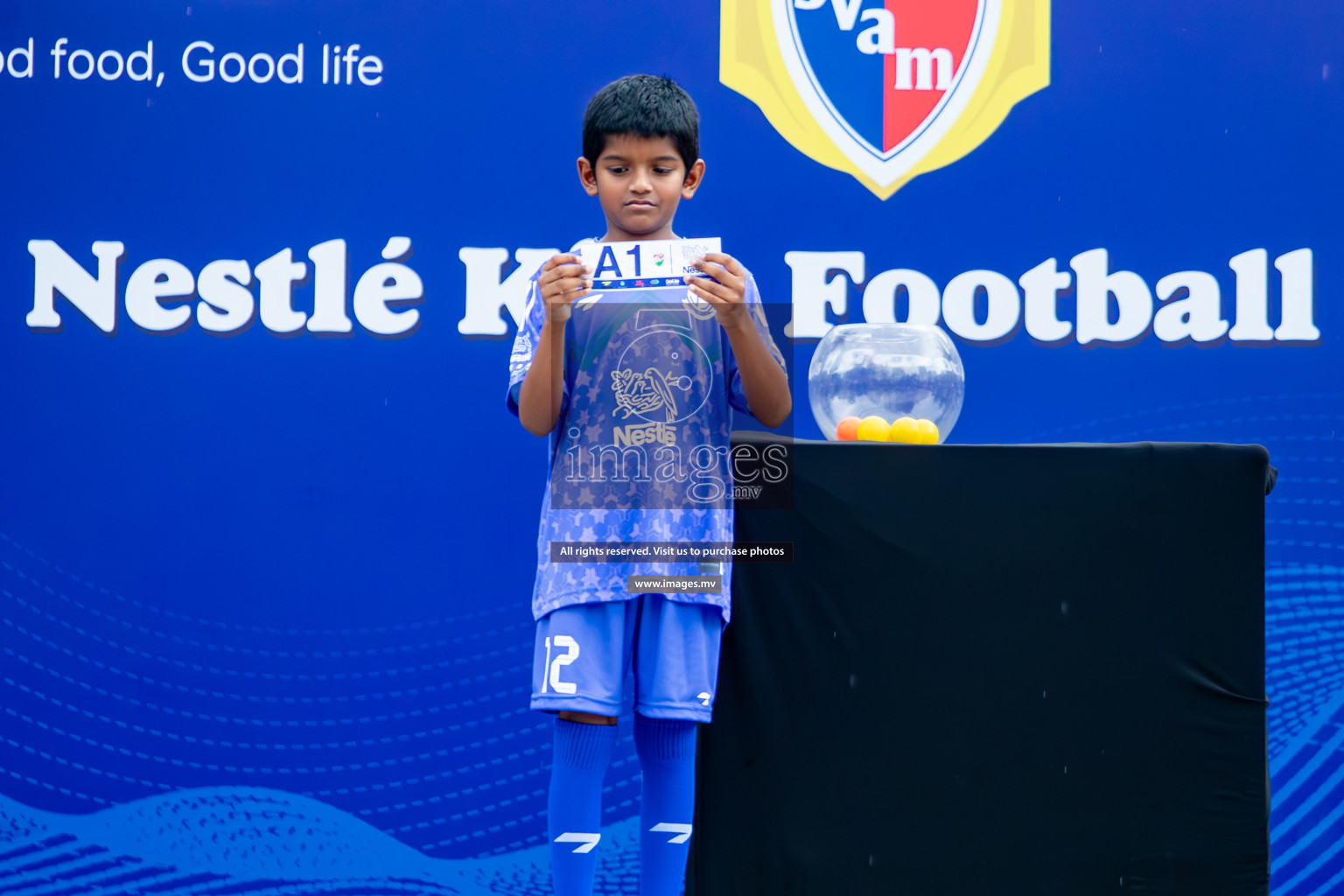 Draw Ceremony of Nestle' Kids Football Fiesta 2023 held in Artificial Beach, Male', Maldives on Saturday, 7th October 2023