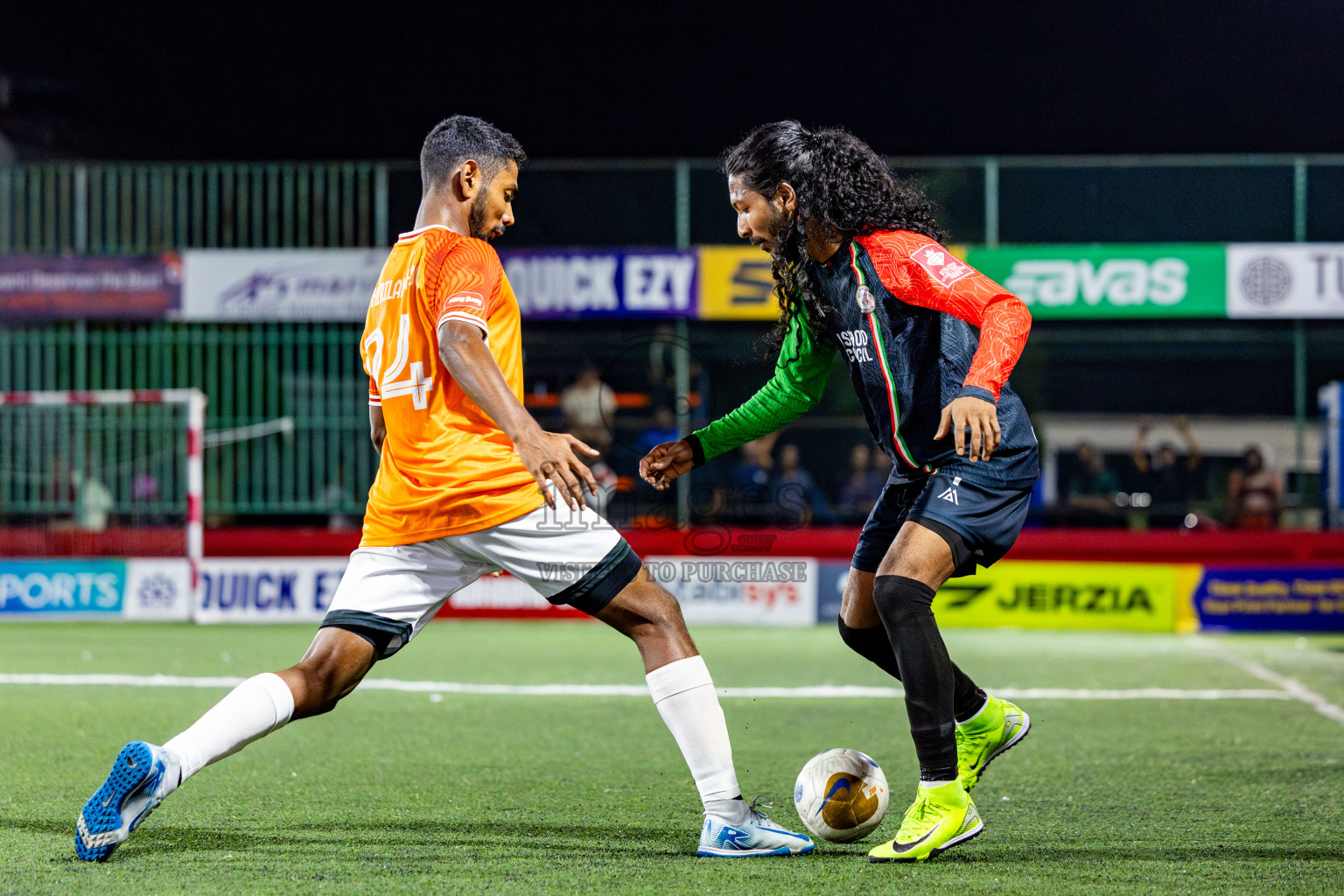 Thaa Hirilandhoo vs L Isdhoo in zone round Day 30 of Golden Futsal Challenge 2025 was held on Monday , 3rd February 2025, in Hulhumale', Maldives. Photos: Nausham Waheed / images.mv