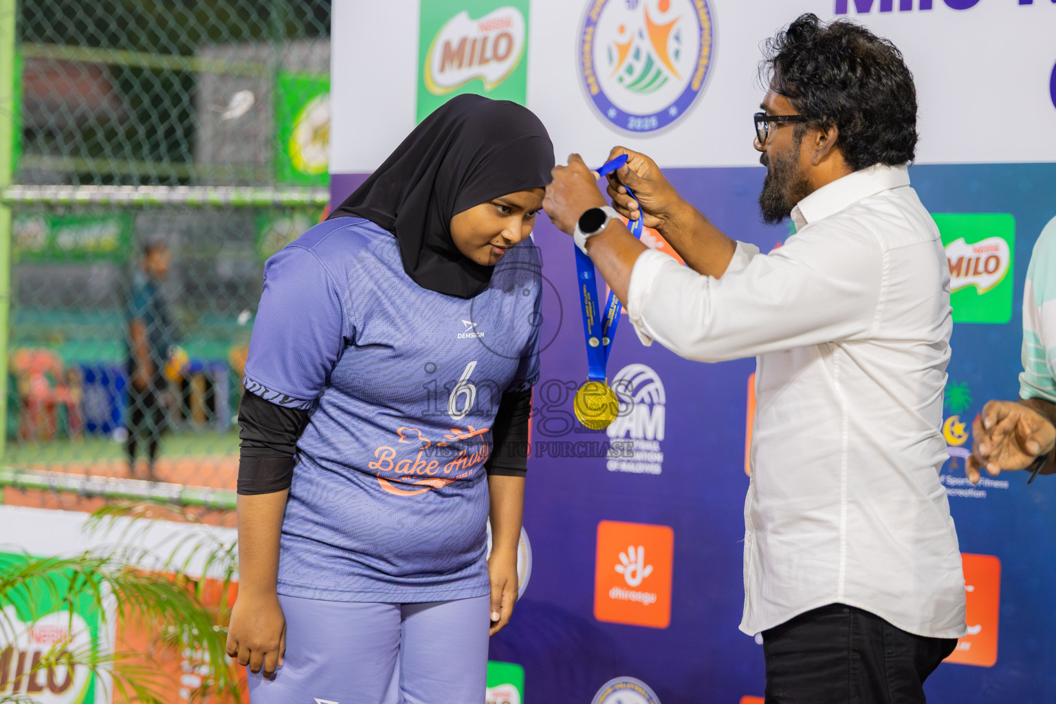 Villingili Z Jamiyya vs Club Volleyball in the Finals of Milo National Junior Volleyball Championship 2025 Woman's Division was held on Sunday, 30th November 2025 at Ekuveni Turf Court Male', Maldives. Photos: Areef Adam / images.mv
