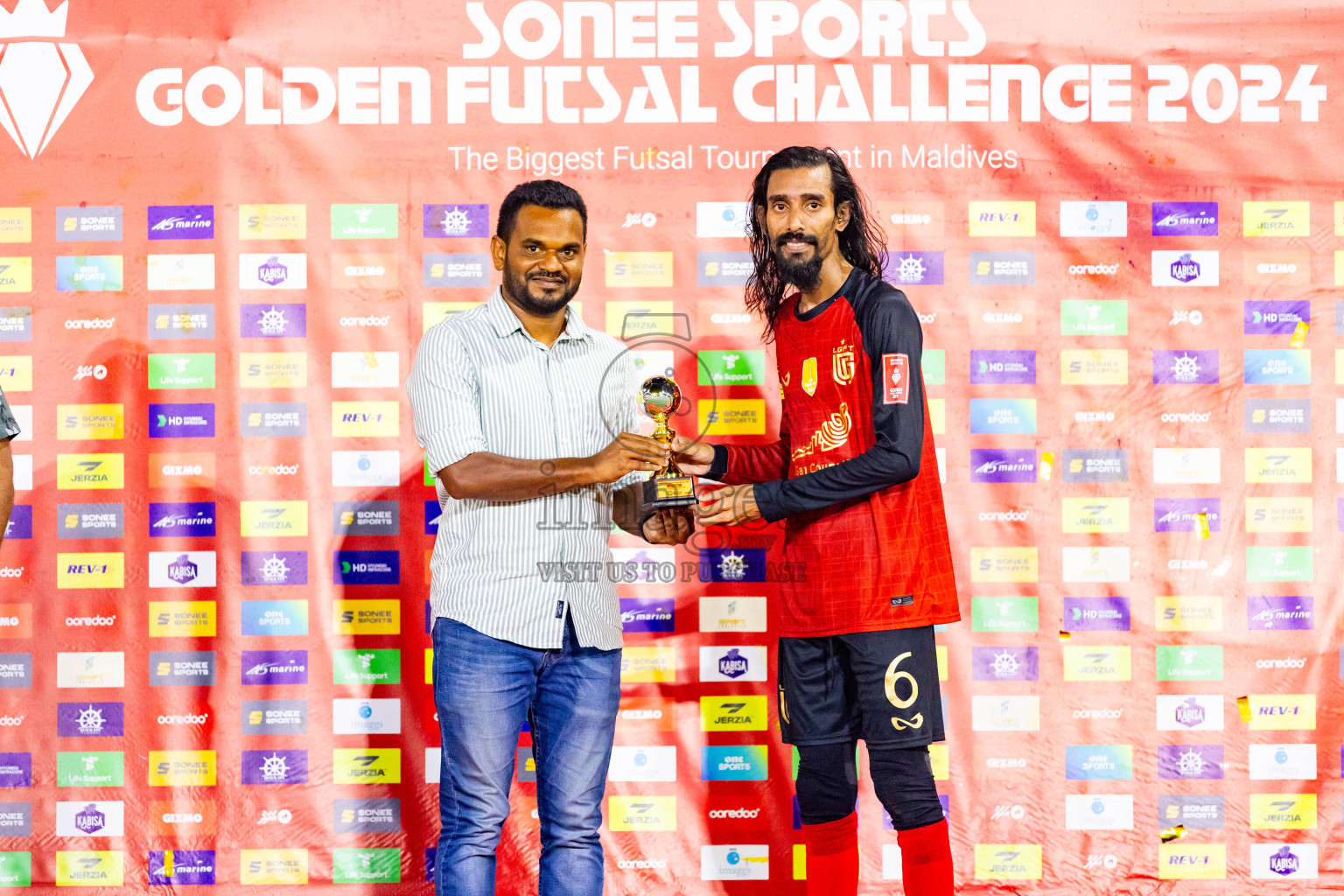 L Gan vs L Isdhoo in Day 28 of Golden Futsal Challenge 2024 was held on Sunday , 11th February 2024 in Hulhumale', Maldives Photos: Nausham Waheed / images.mv