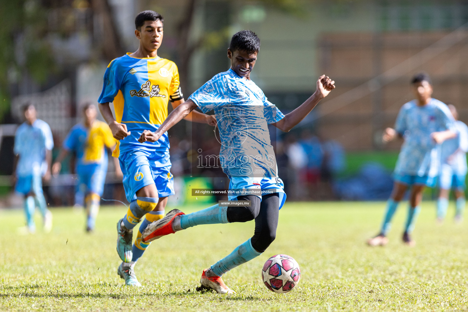 Day 2 of MILO Academy Championship 2023 (u14) was held in Henveyru Stadium Male', Maldives on 4th November 2023. Photos: Nausham Waheed / images.mv