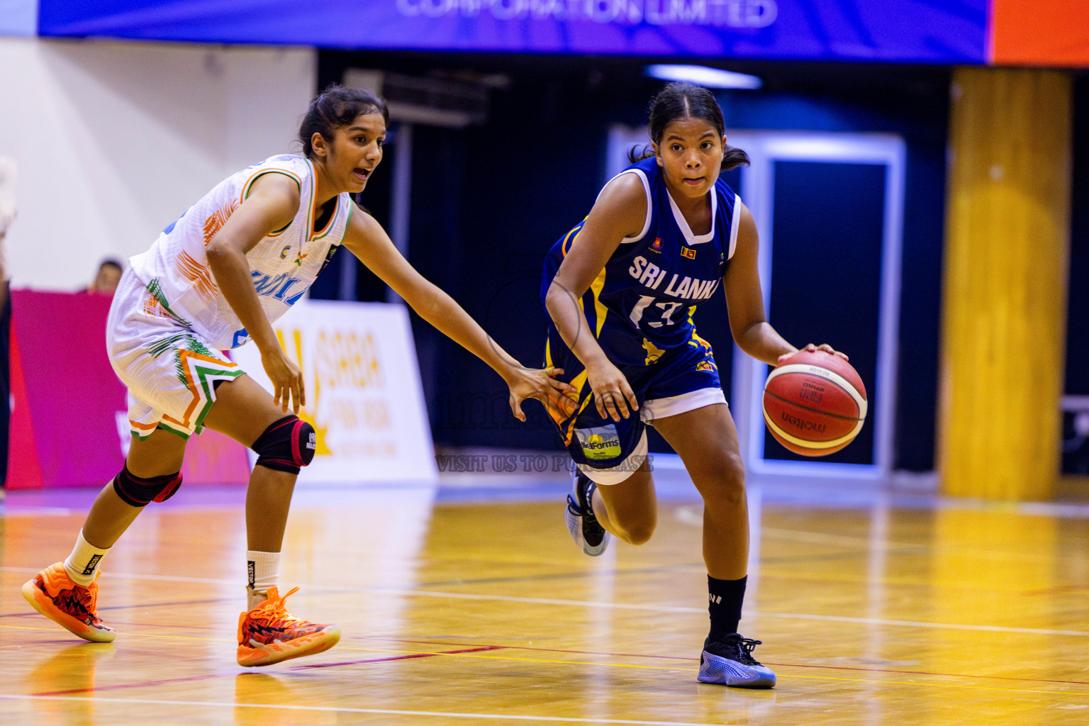India vs SriLanka in Day 1 of Under 16 Woman's Asian Cup SABA Qualifiers 2025 was held in Social Center, Male', Maldives on 12th June 2025. Photos: Nausham Waheed / images.mv
