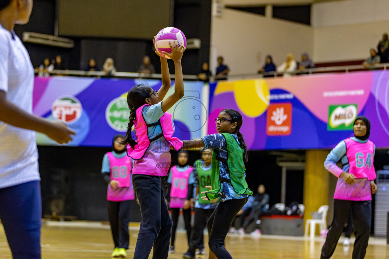 High Flyers vs Netkids B in Day 3 of 3rd Netball Junior Championship, held at Social Center on Tuesday, 21st January 2025 . 
Photos: Hassan Simah / images.mv